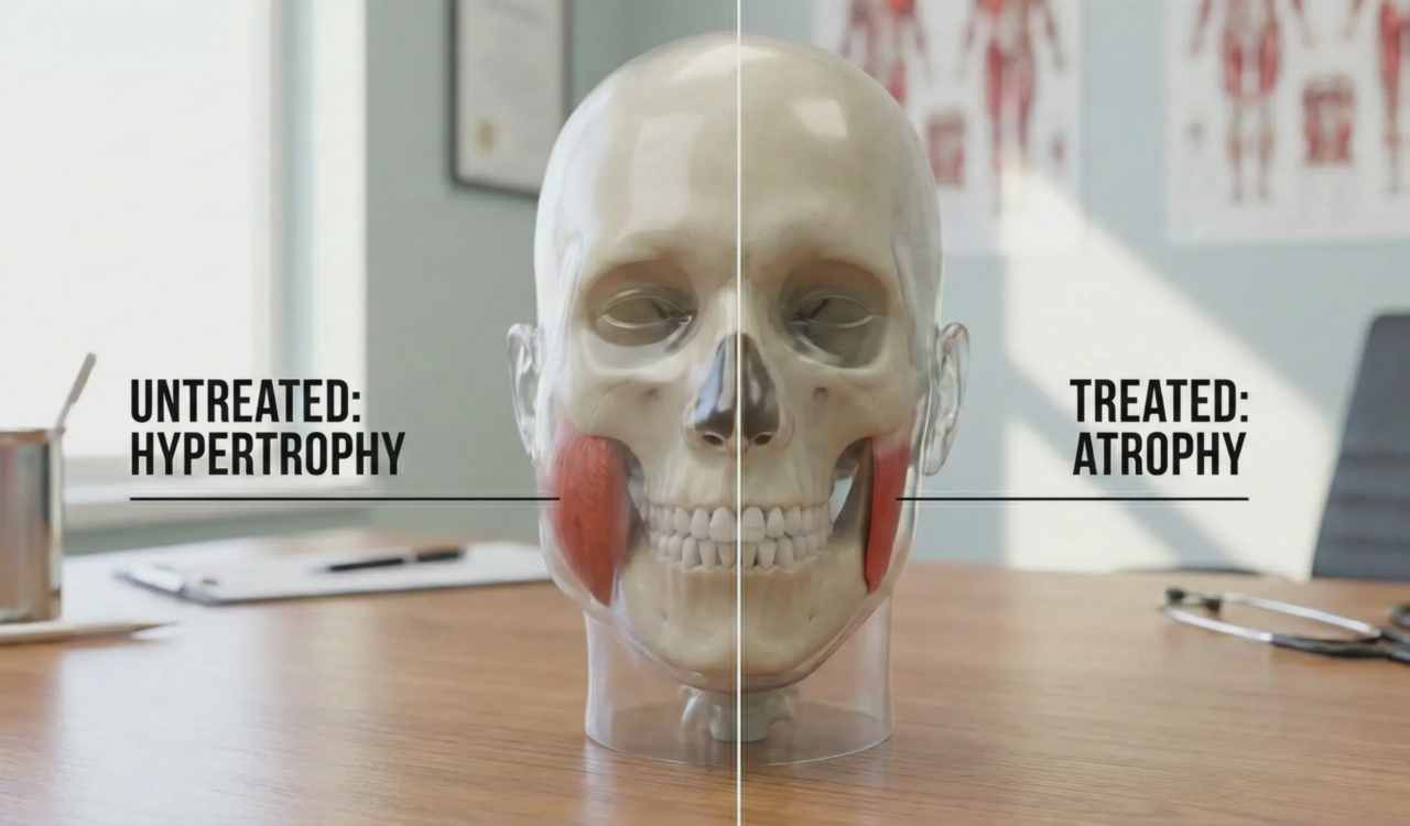 anatomical skull masseter hypertrophy atrophy