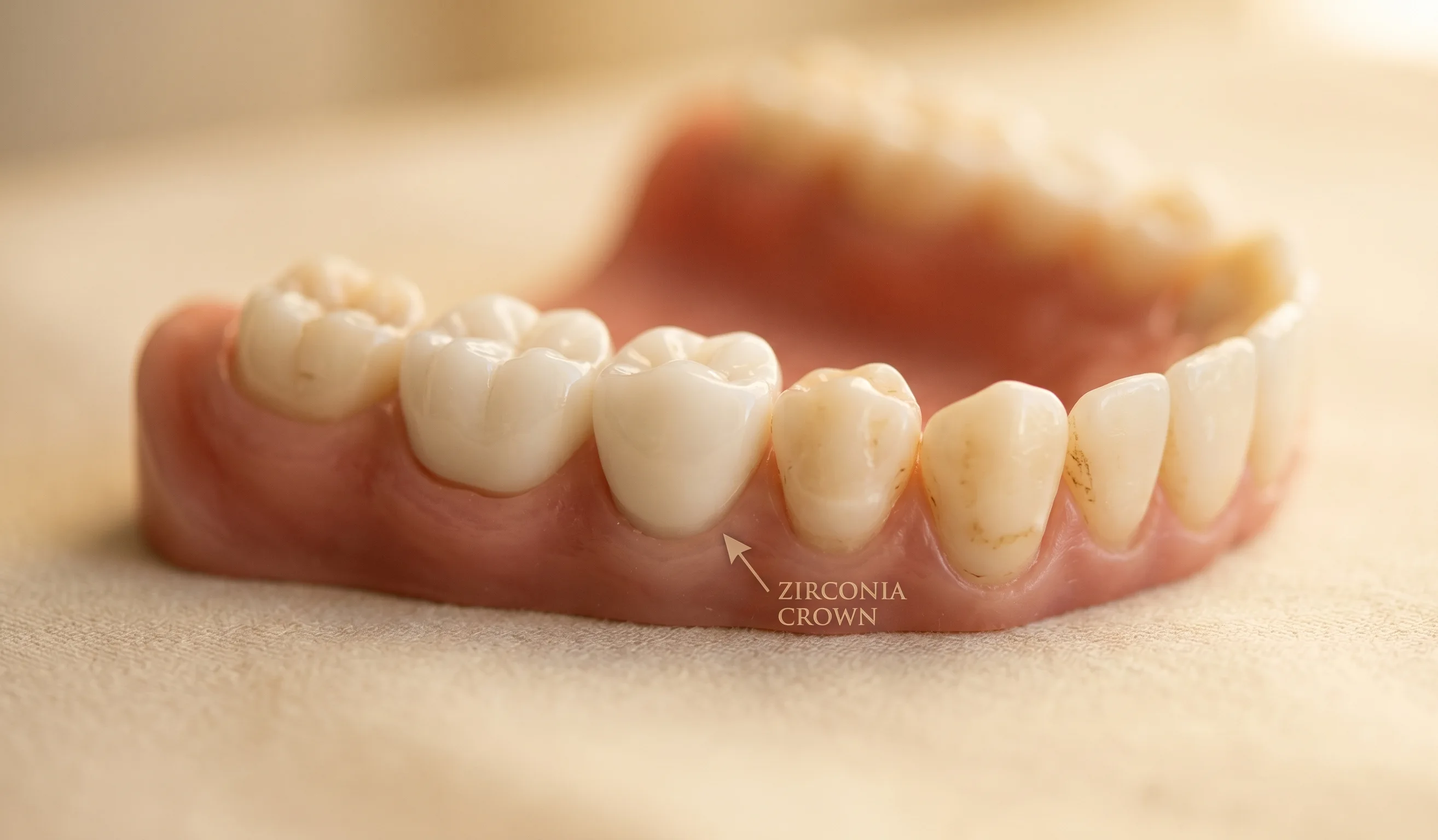 anatomical model zirconia vs natural teeth