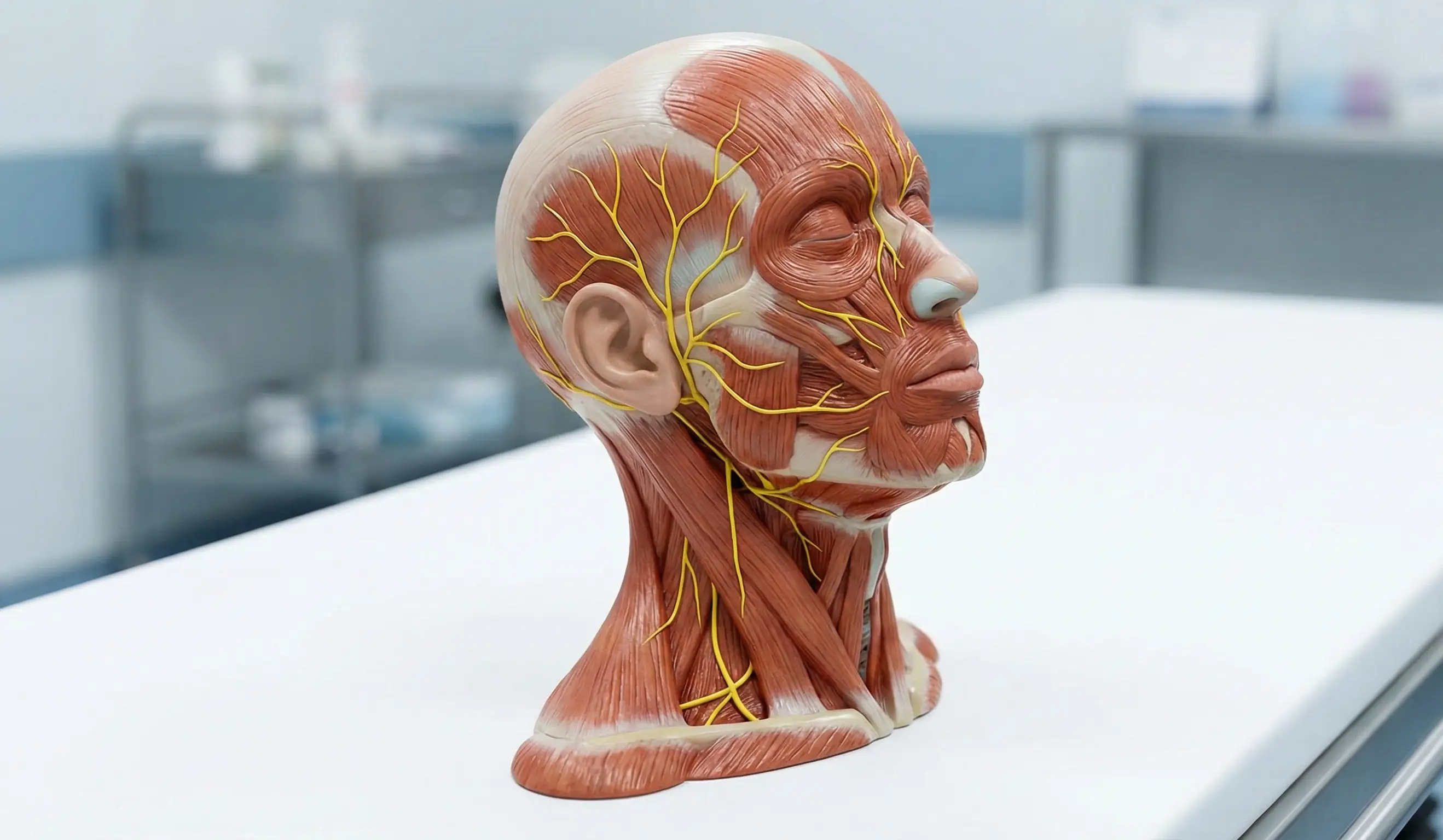 anatomical model head facial nerves