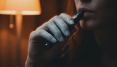 woman vaping hand vasoconstriction visual cue