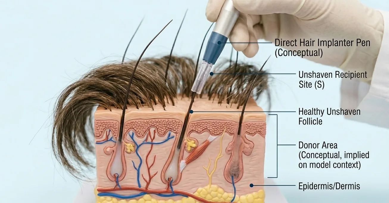 dhi hair transplant follicle anatomy