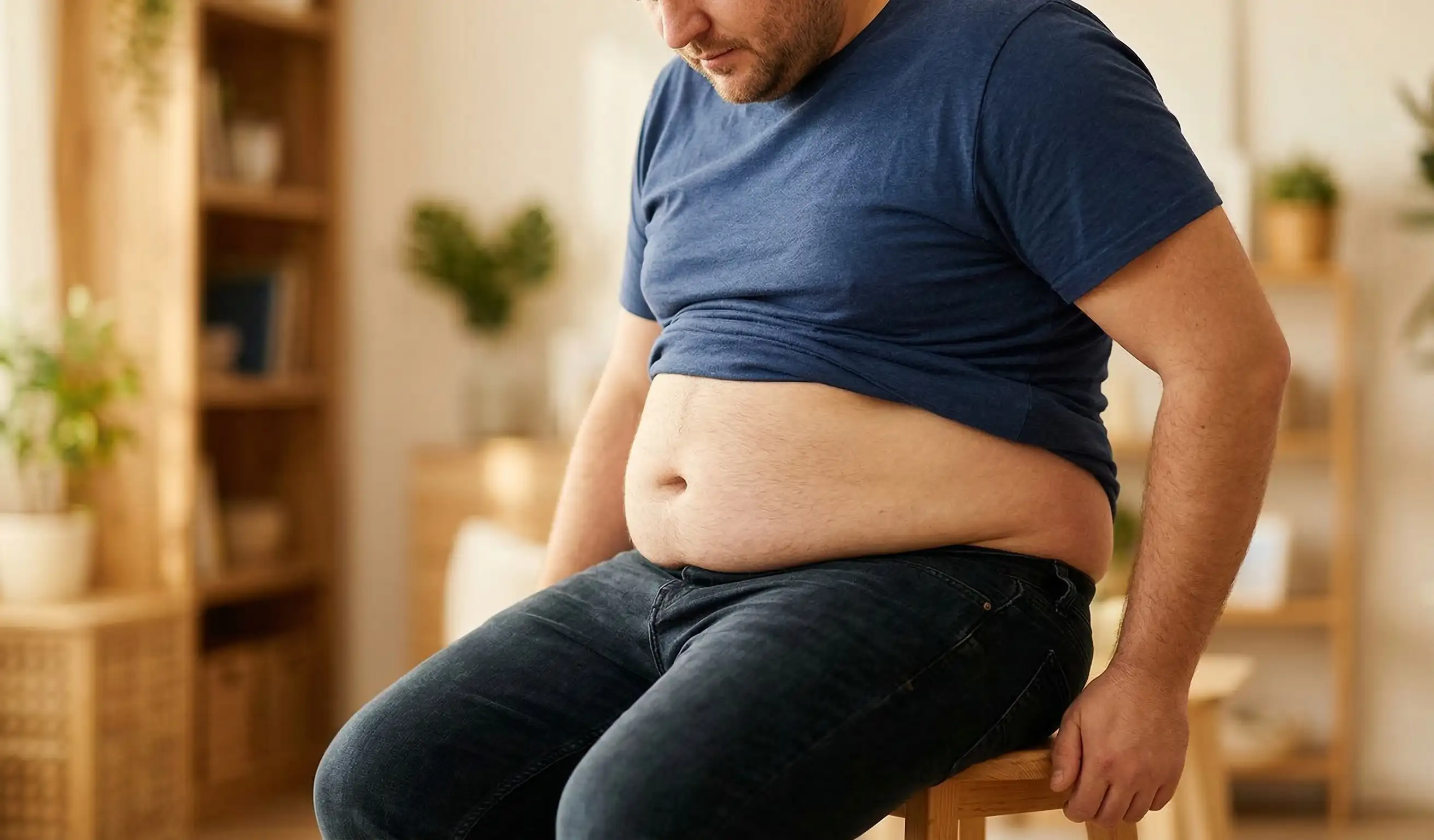 natural cover obese man back body focus