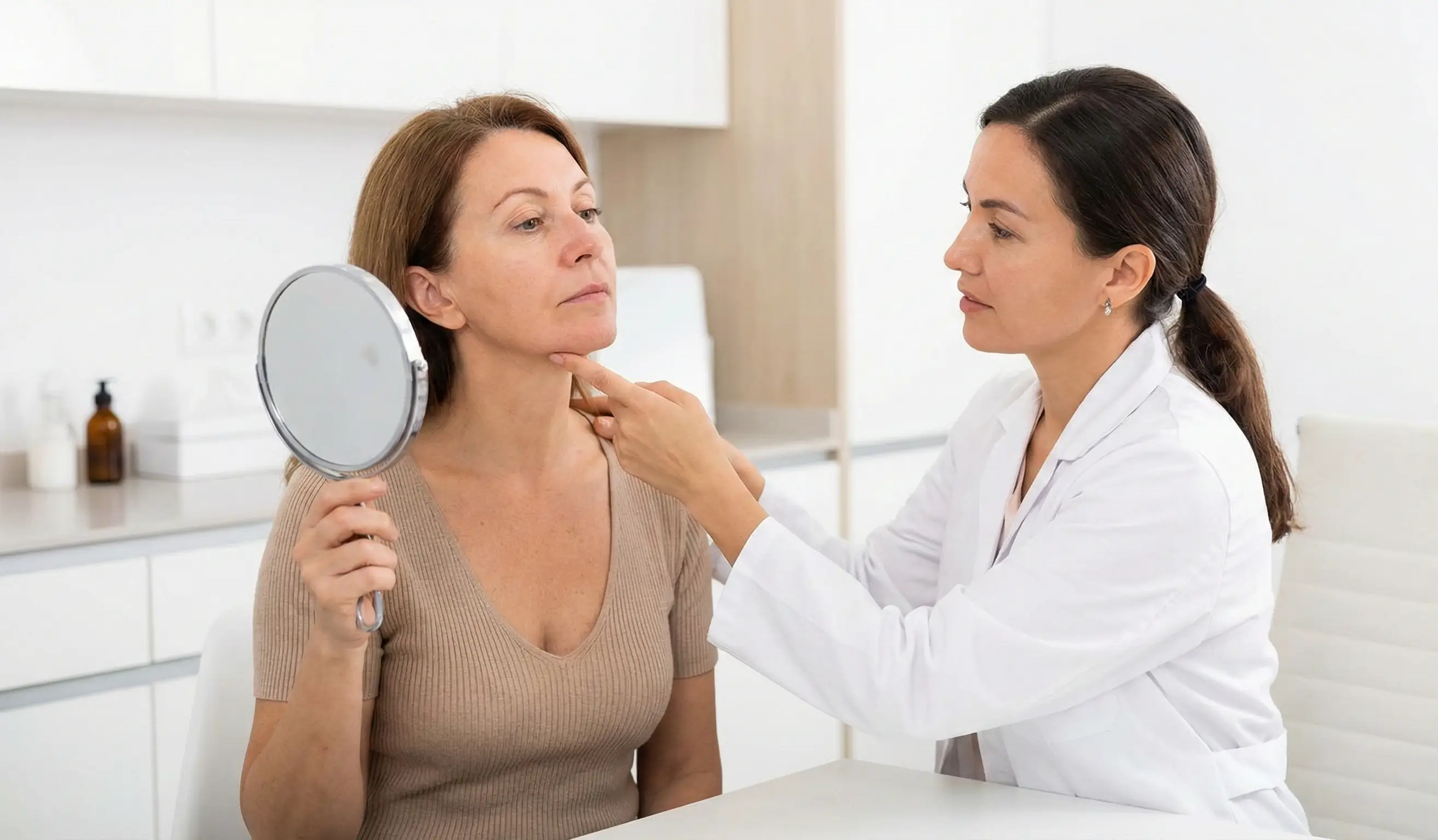 doctor patient consultation neck lift