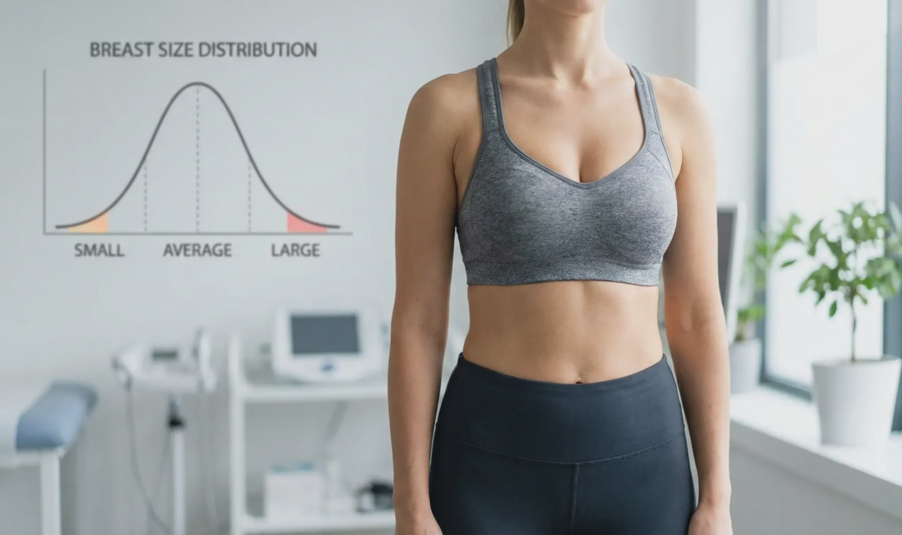 breast size distribution bell curve clinic patient