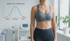 breast size distribution bell curve clinic patient