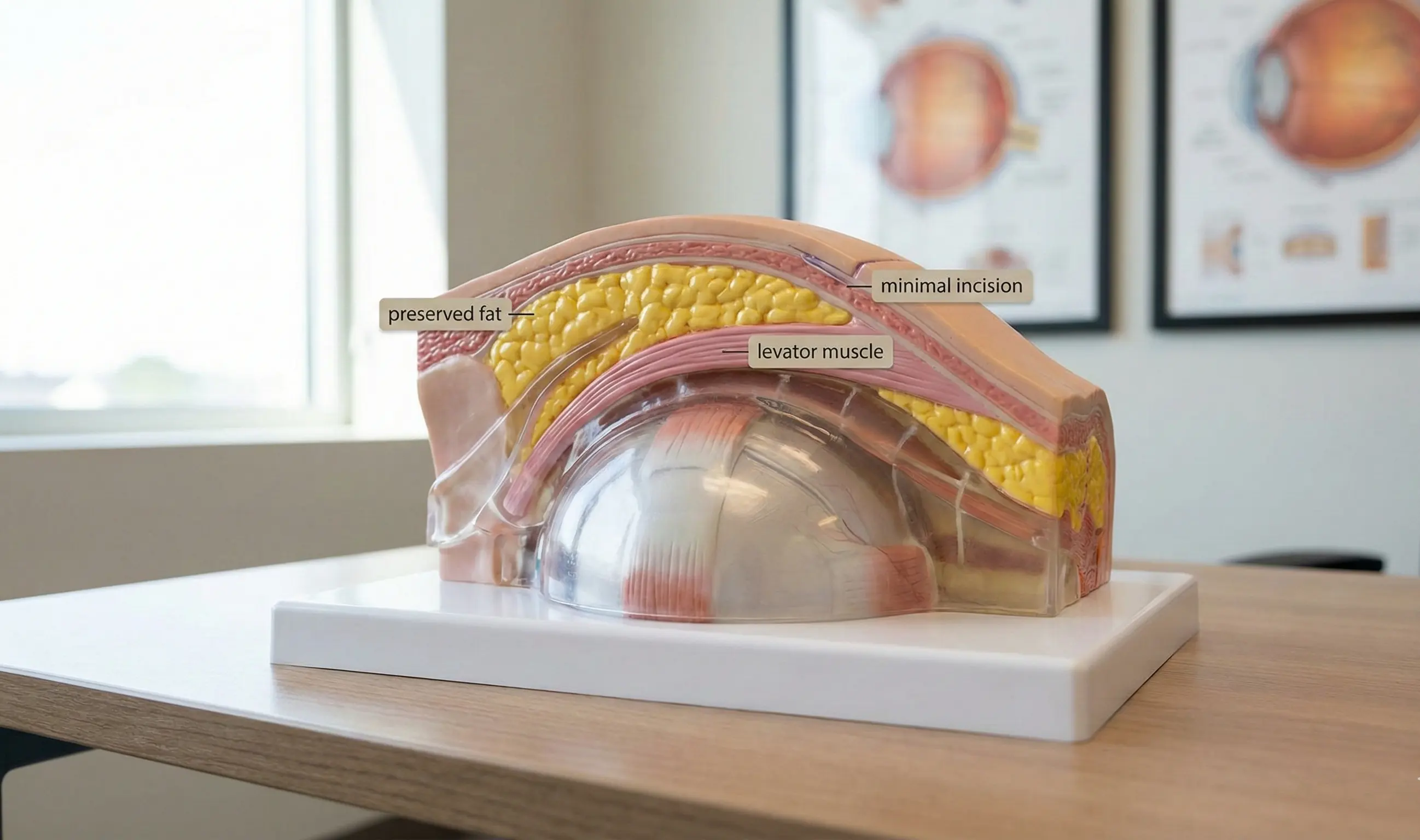kas koruyan göz kapakları ameliyat anatomisi yağ koruma modeli