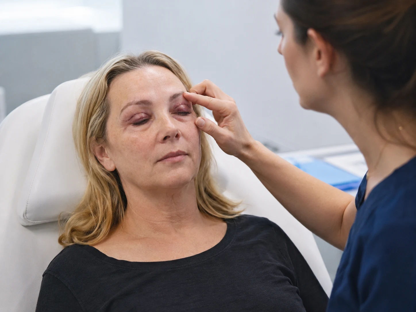 eyelid surgery swelling