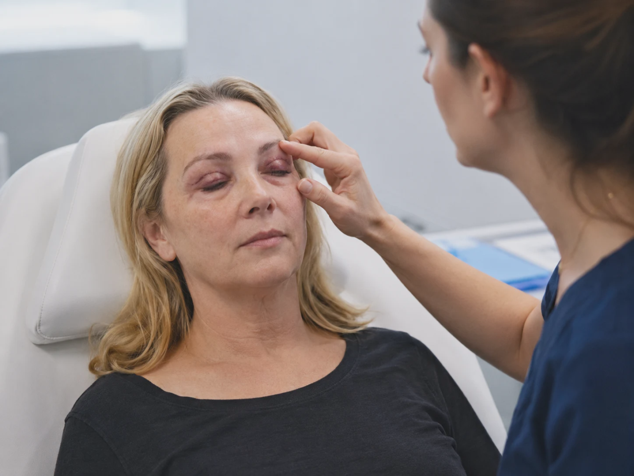 eyelid surgery swelling