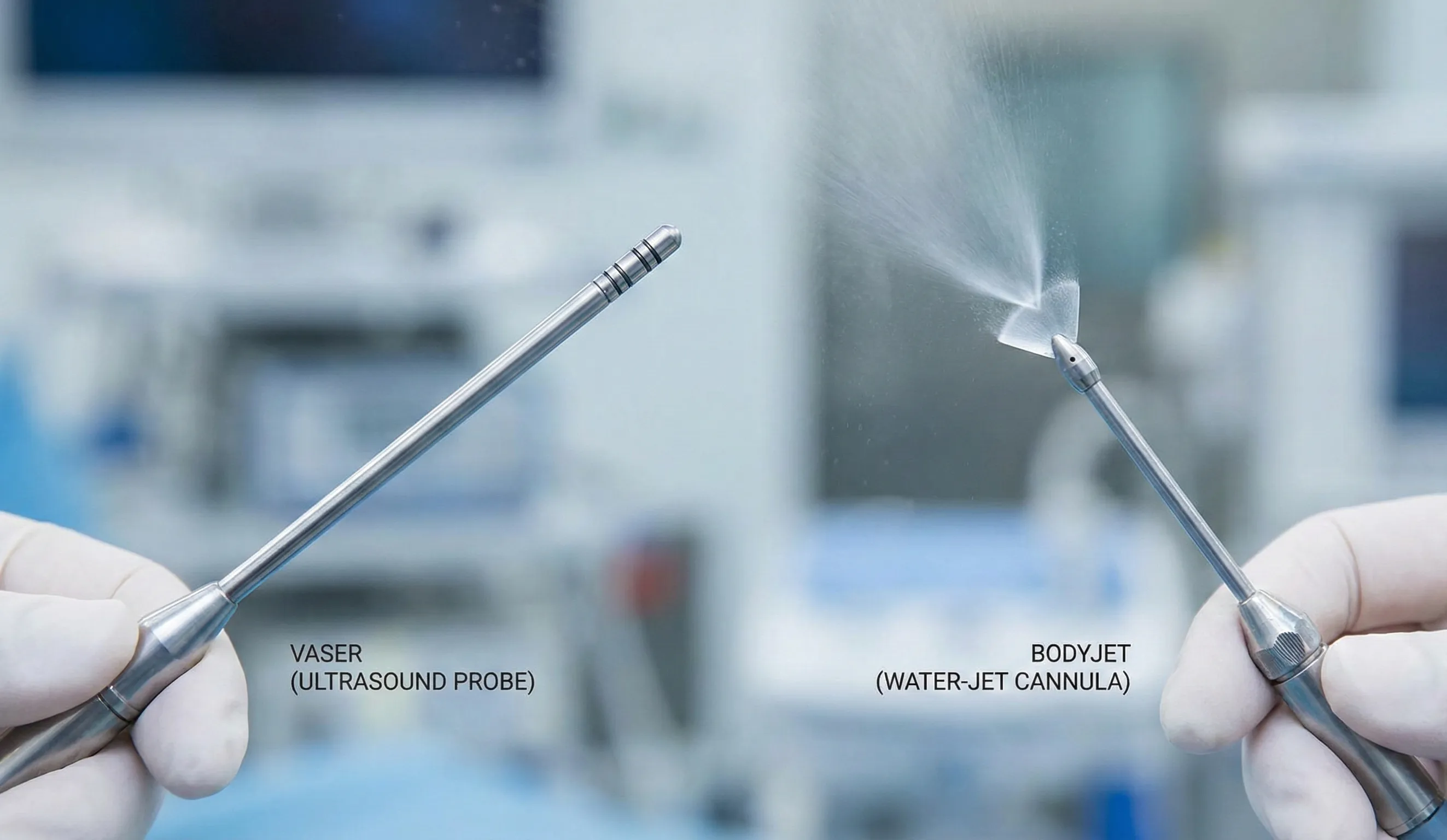 confronto tra ago Vaser e cannula Bodyjet
