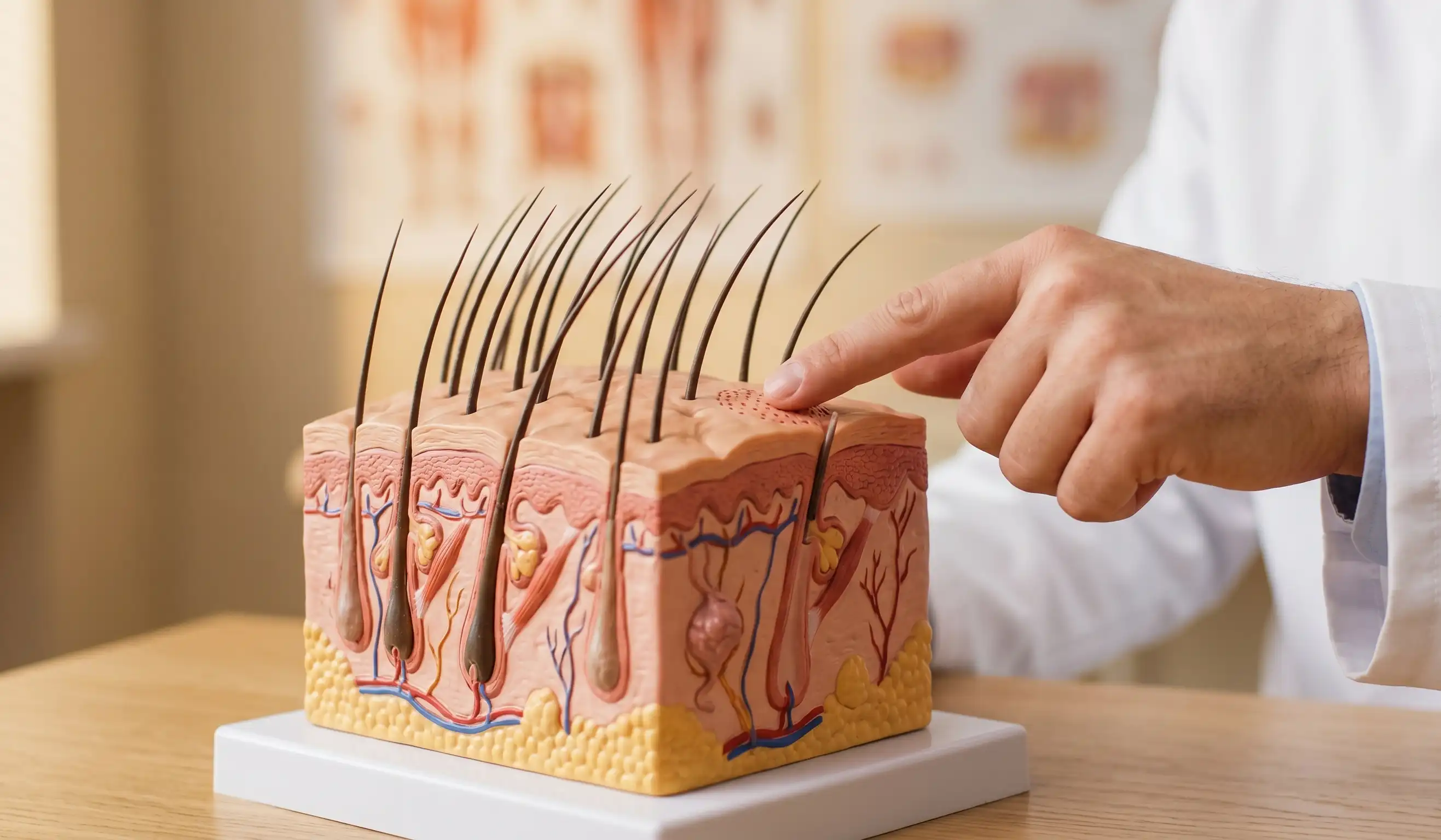 hair transplant anatomical model follicle transfer