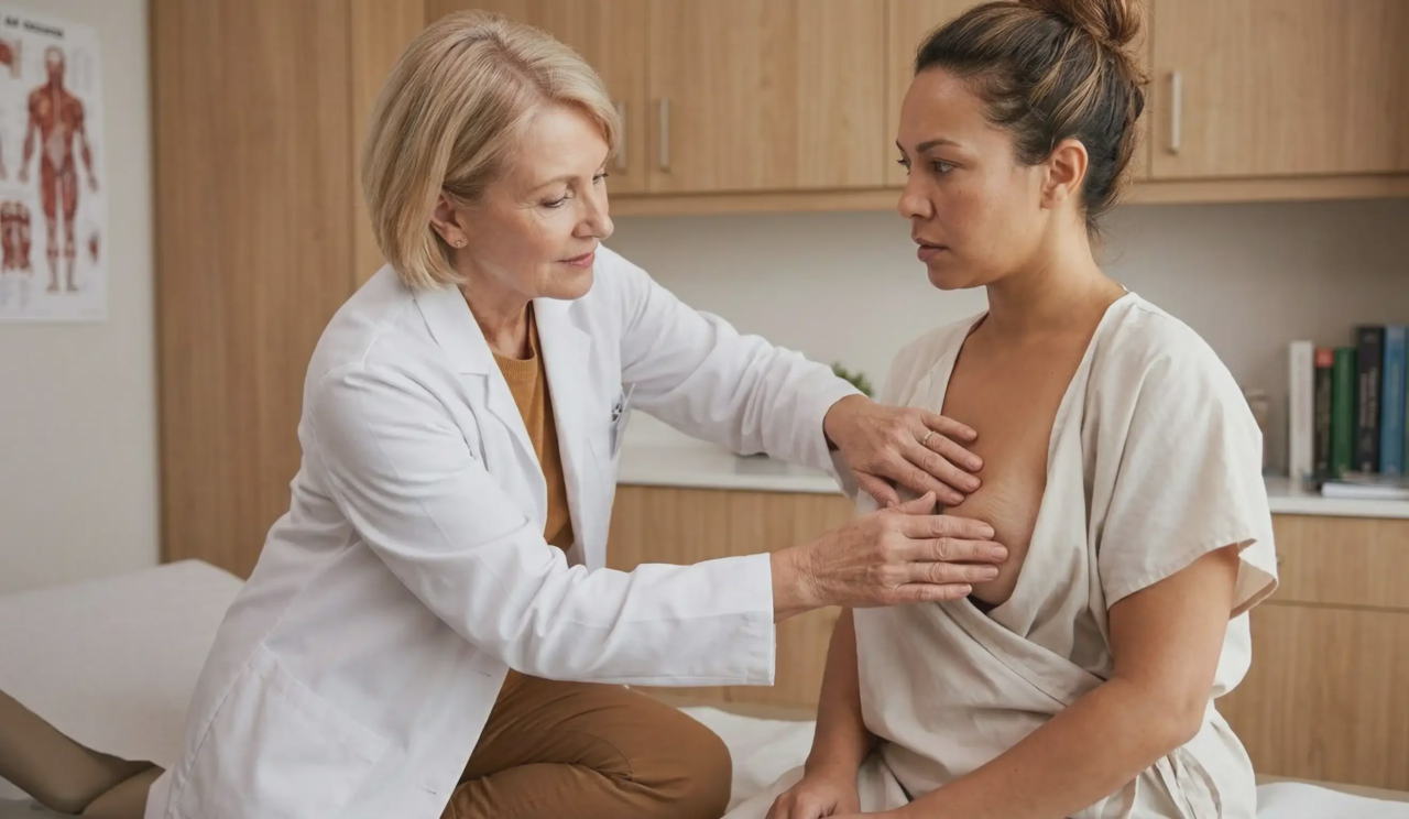clinical breast exam rippling