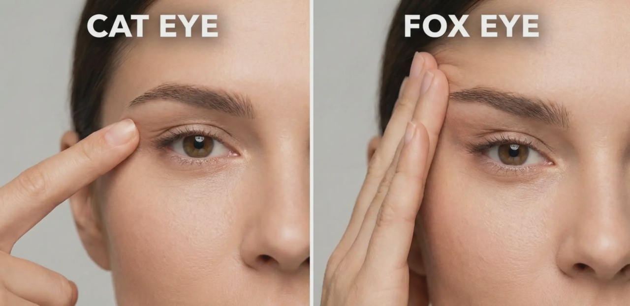 cat eye vs fox eye face