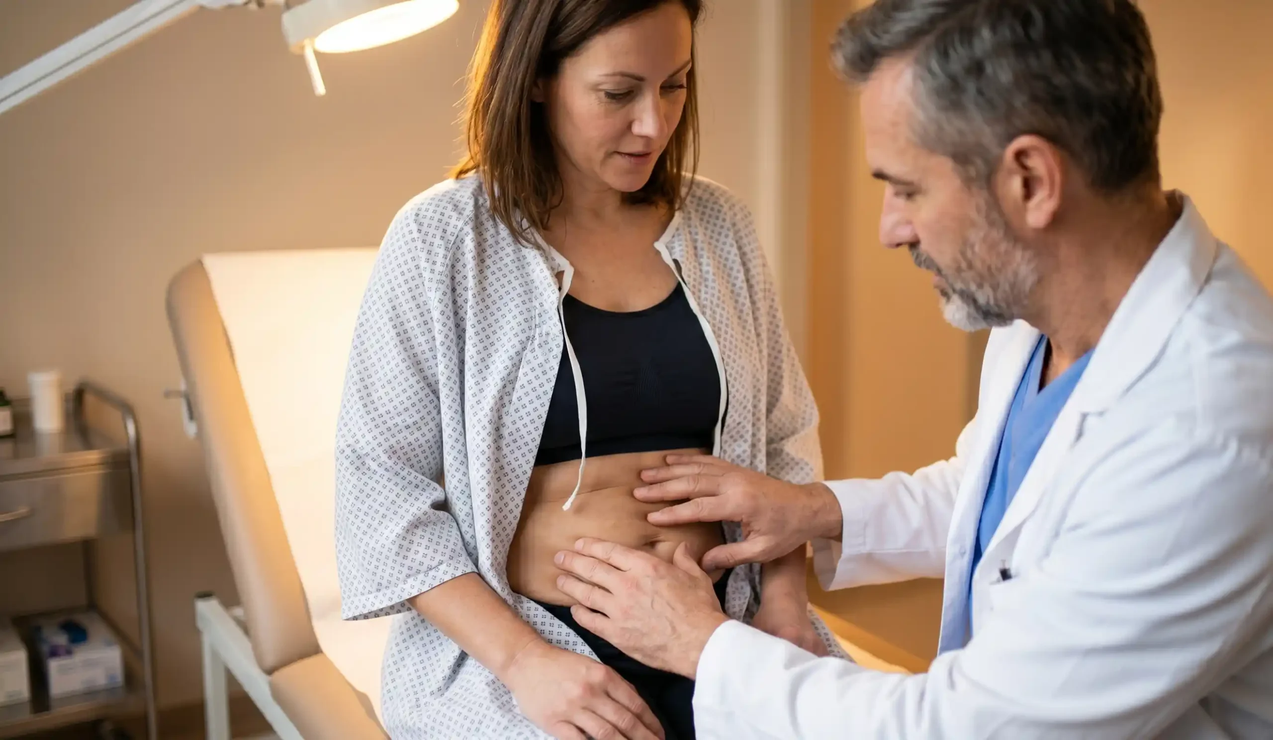 clinical liposuction post op examination