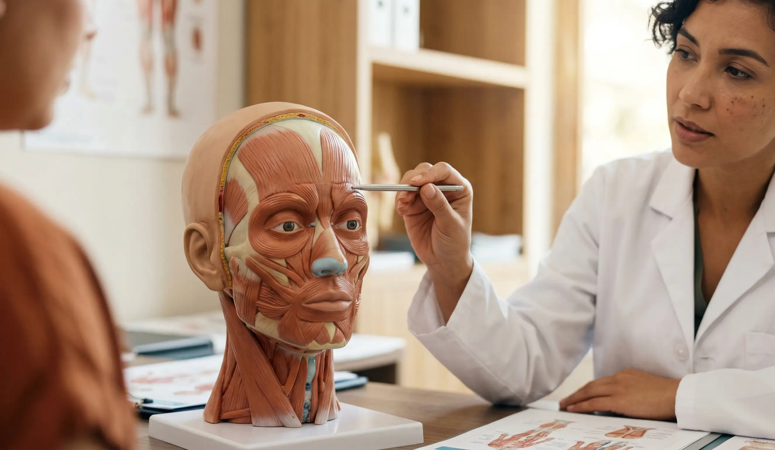 modello anatomico botox sopracciglia