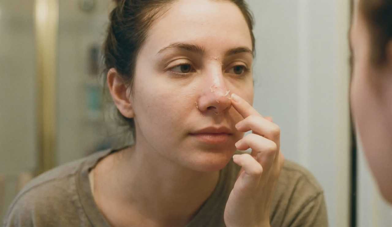rhinoplasty dead skin