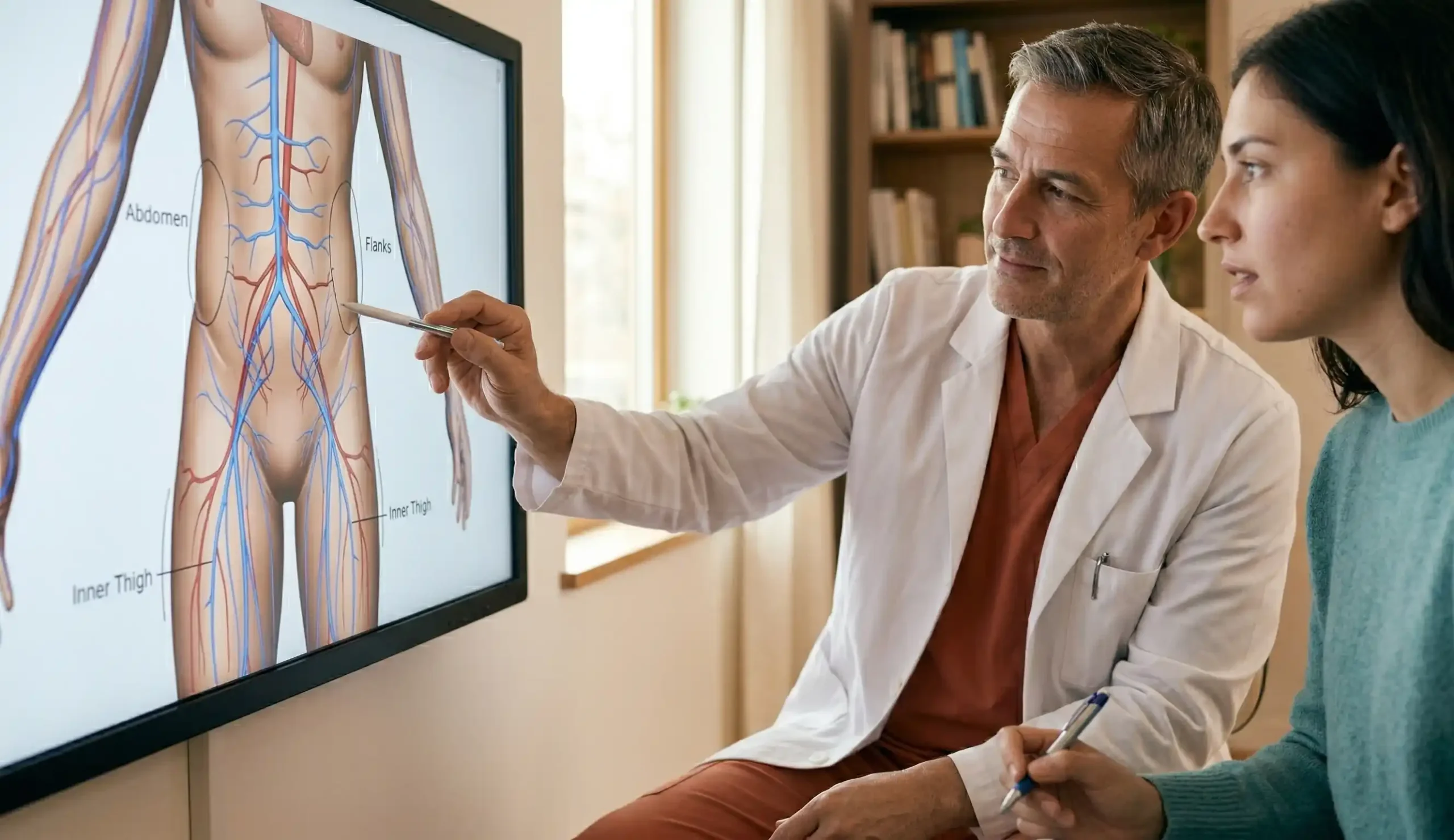 anatomical explanation liposuction 3d model
