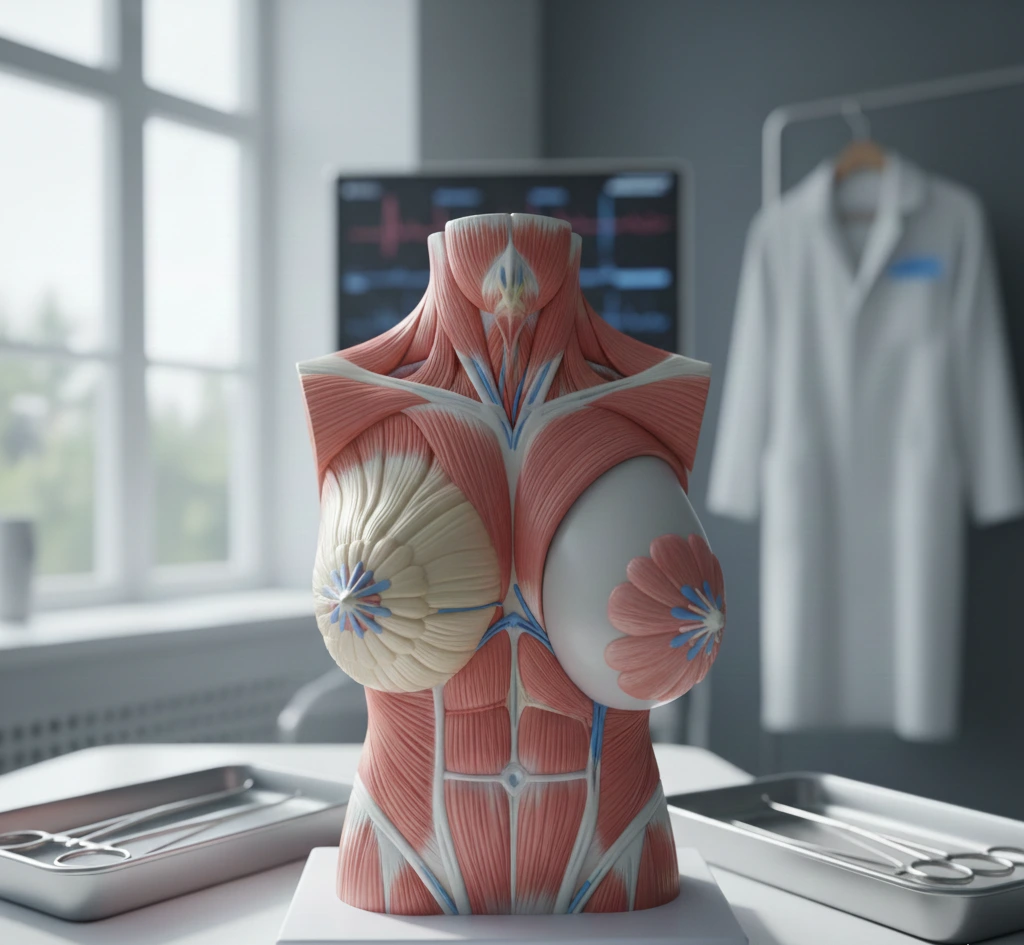 natural vs implant anatomy model