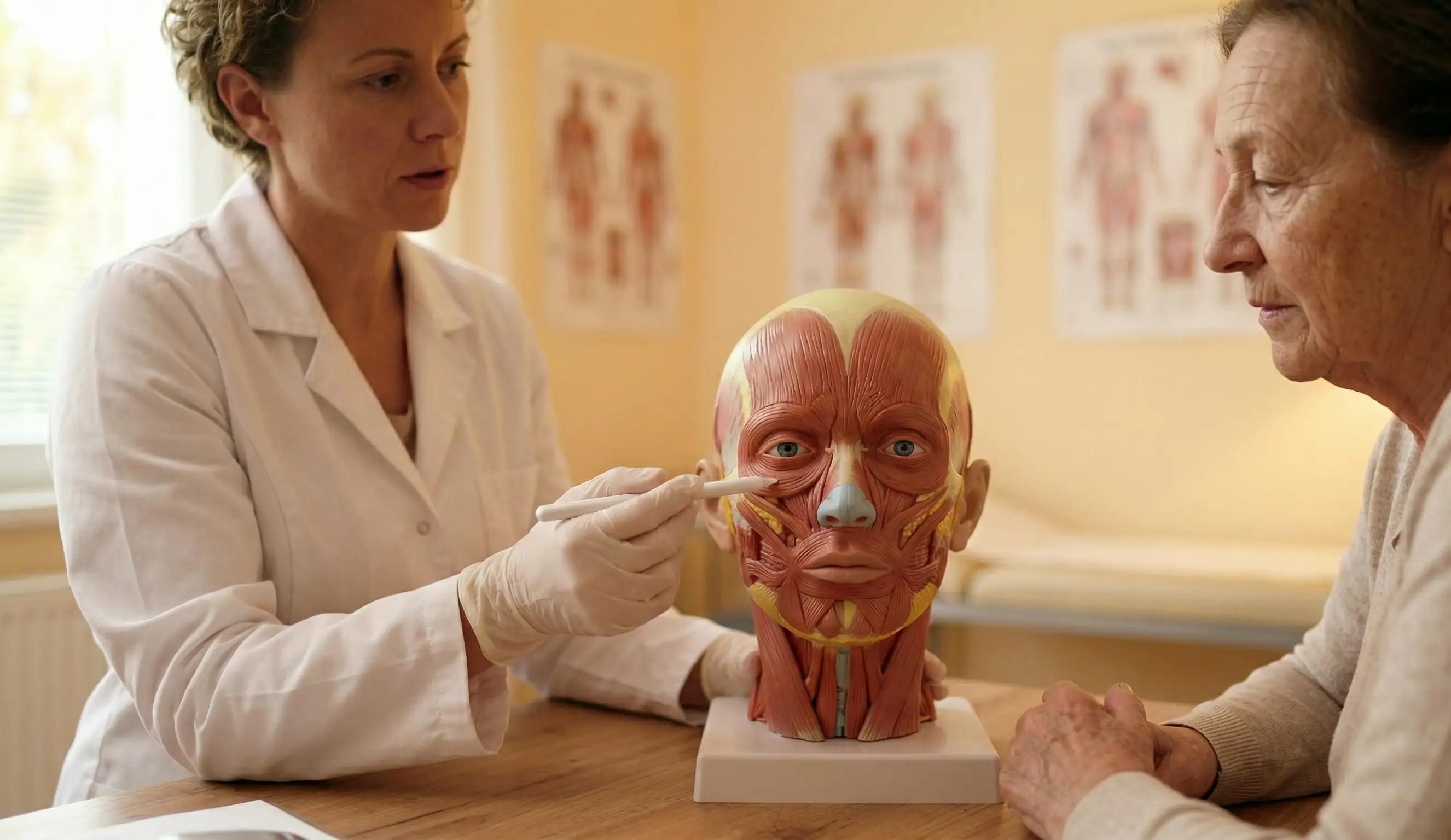 anatomical model botox aging face