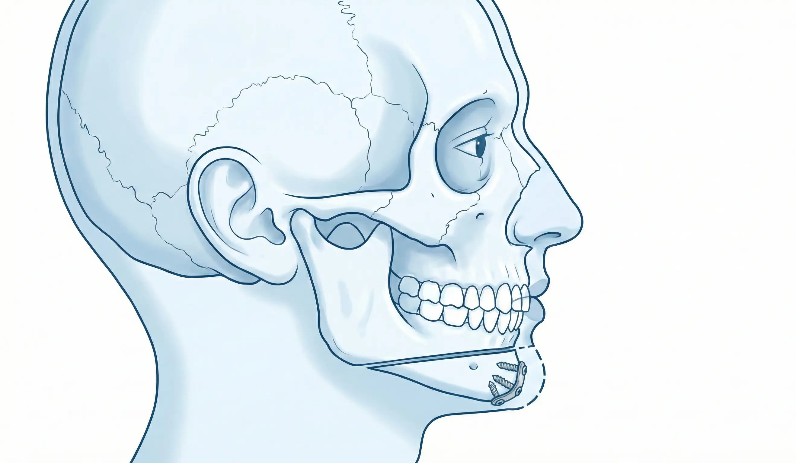 diagramma medico procedura genioplastica scorrevole