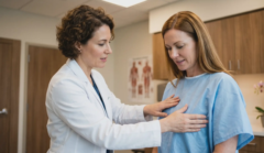 clinical breast implant palpation examination