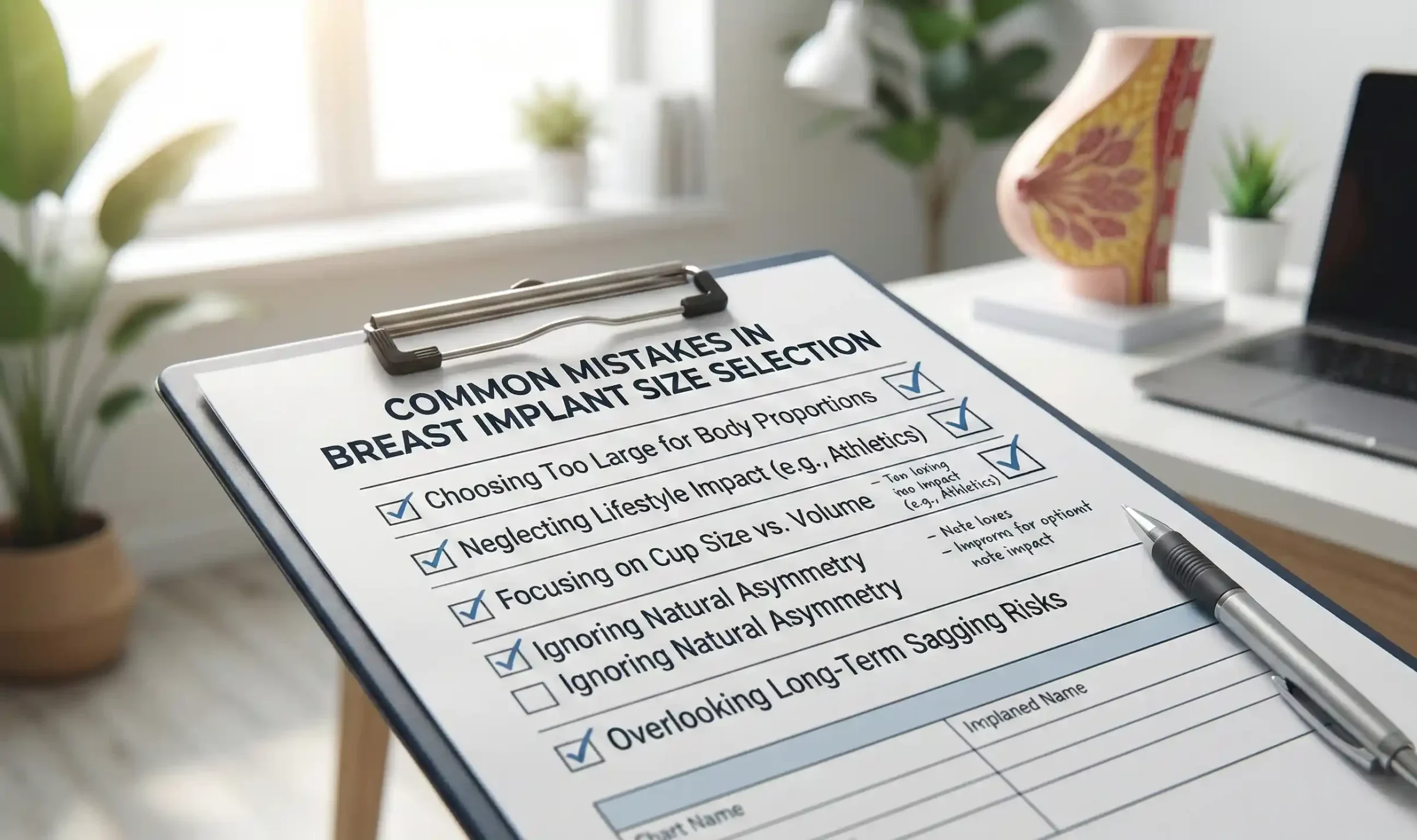 checklist errori frequenti nella scelta dell’impianto mammario