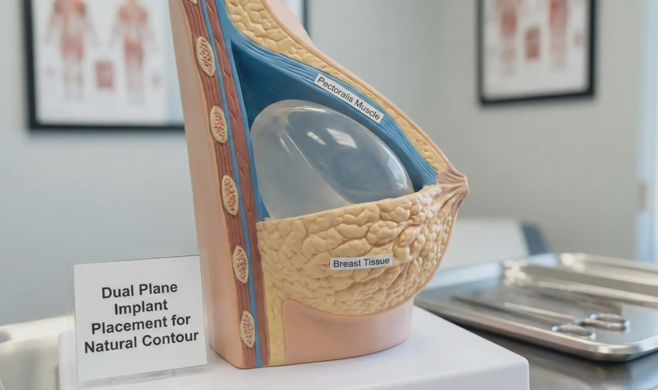 dual plane breast implant placement