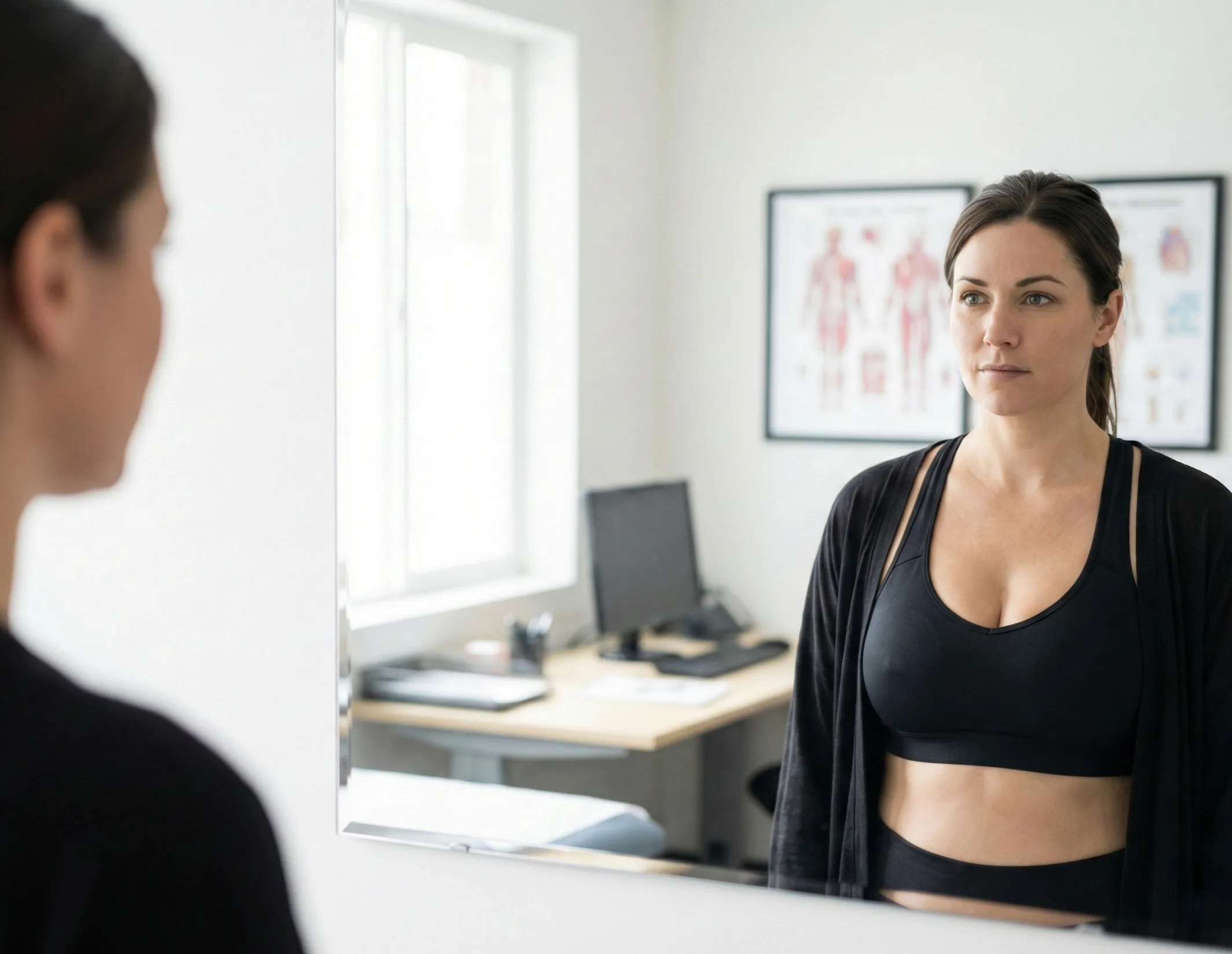 pre surgery breast augmentation consultation expectations mirror