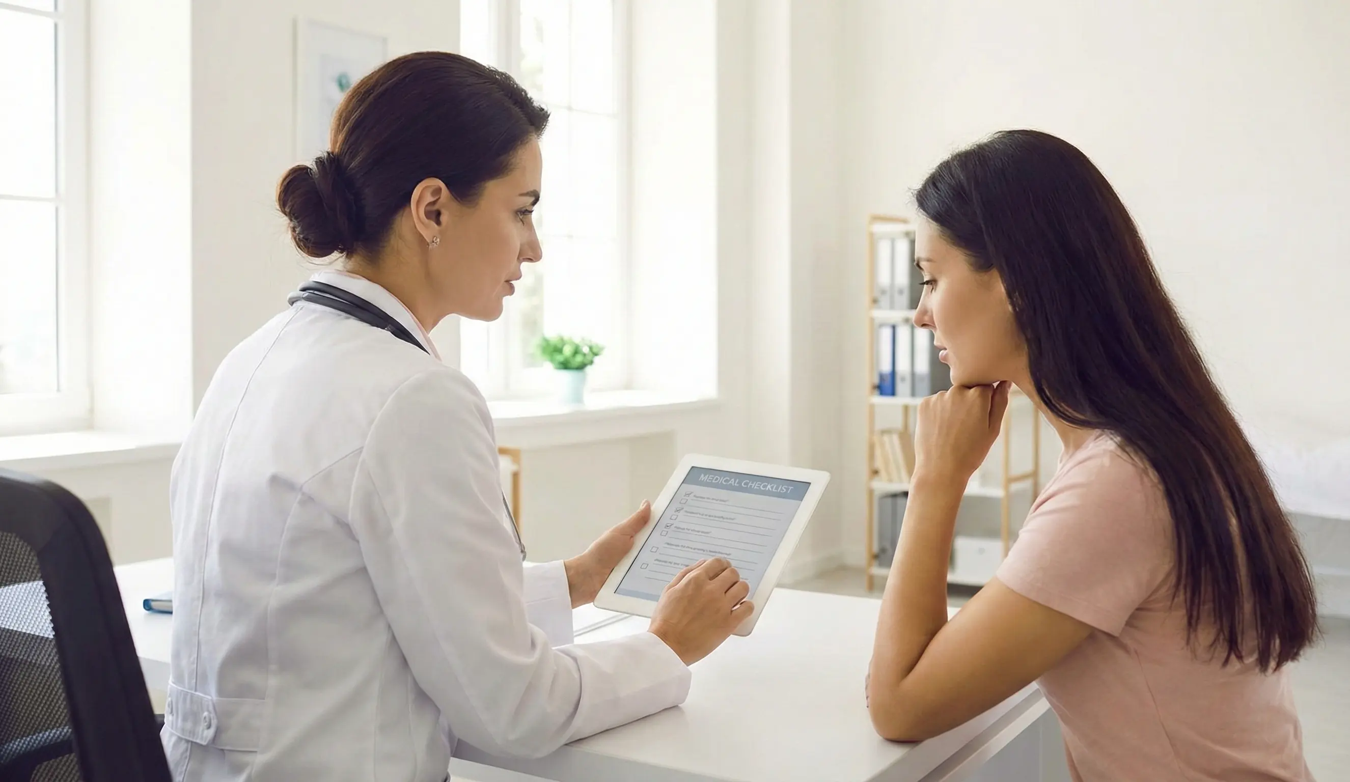 doctor patient consultation checklist tablet