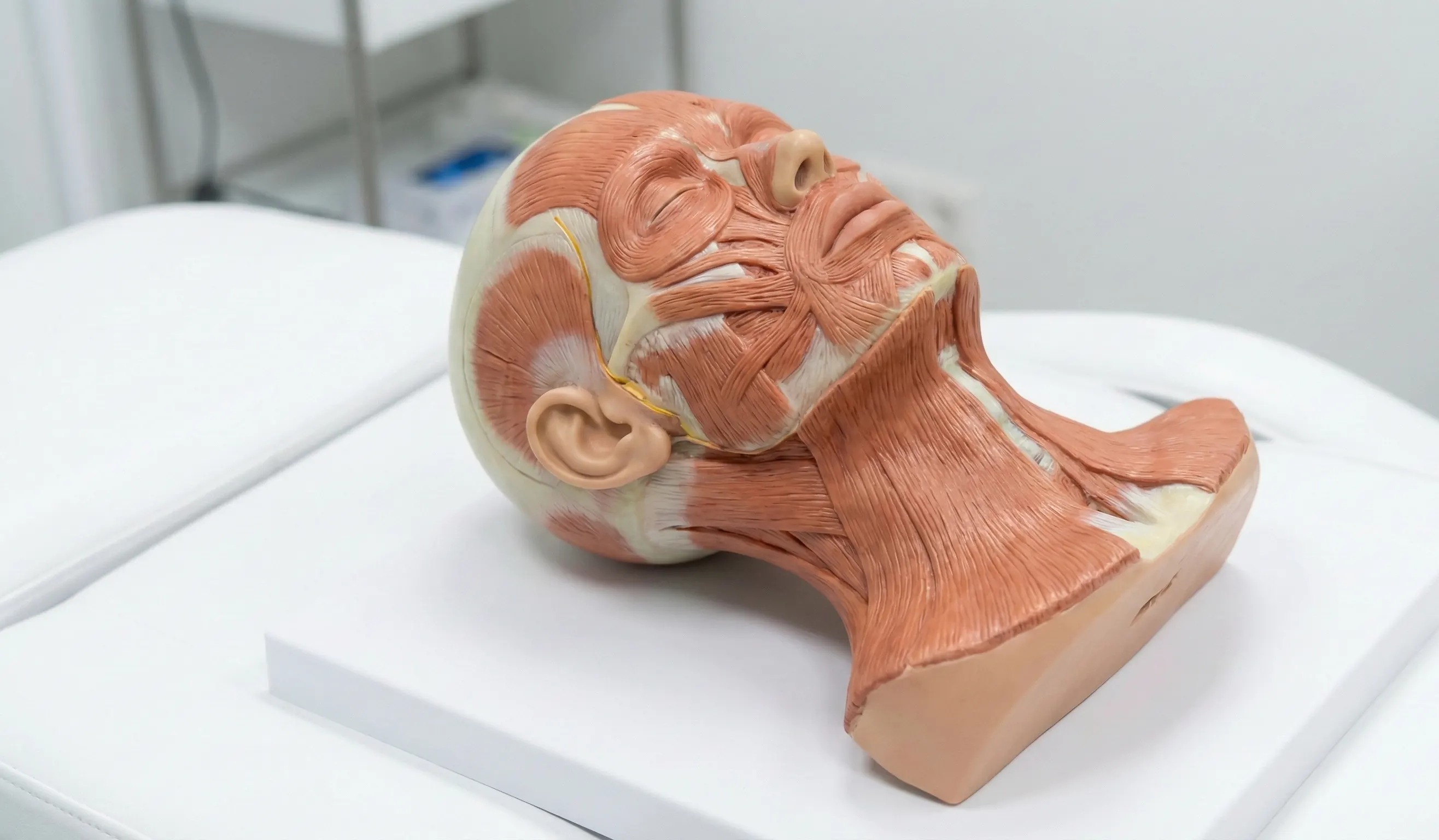 modello anatomico testa muscoli del collo