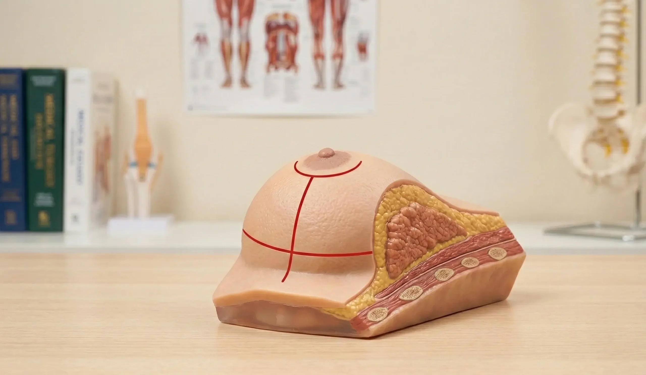 anatomical 3d model breast reduction t junction