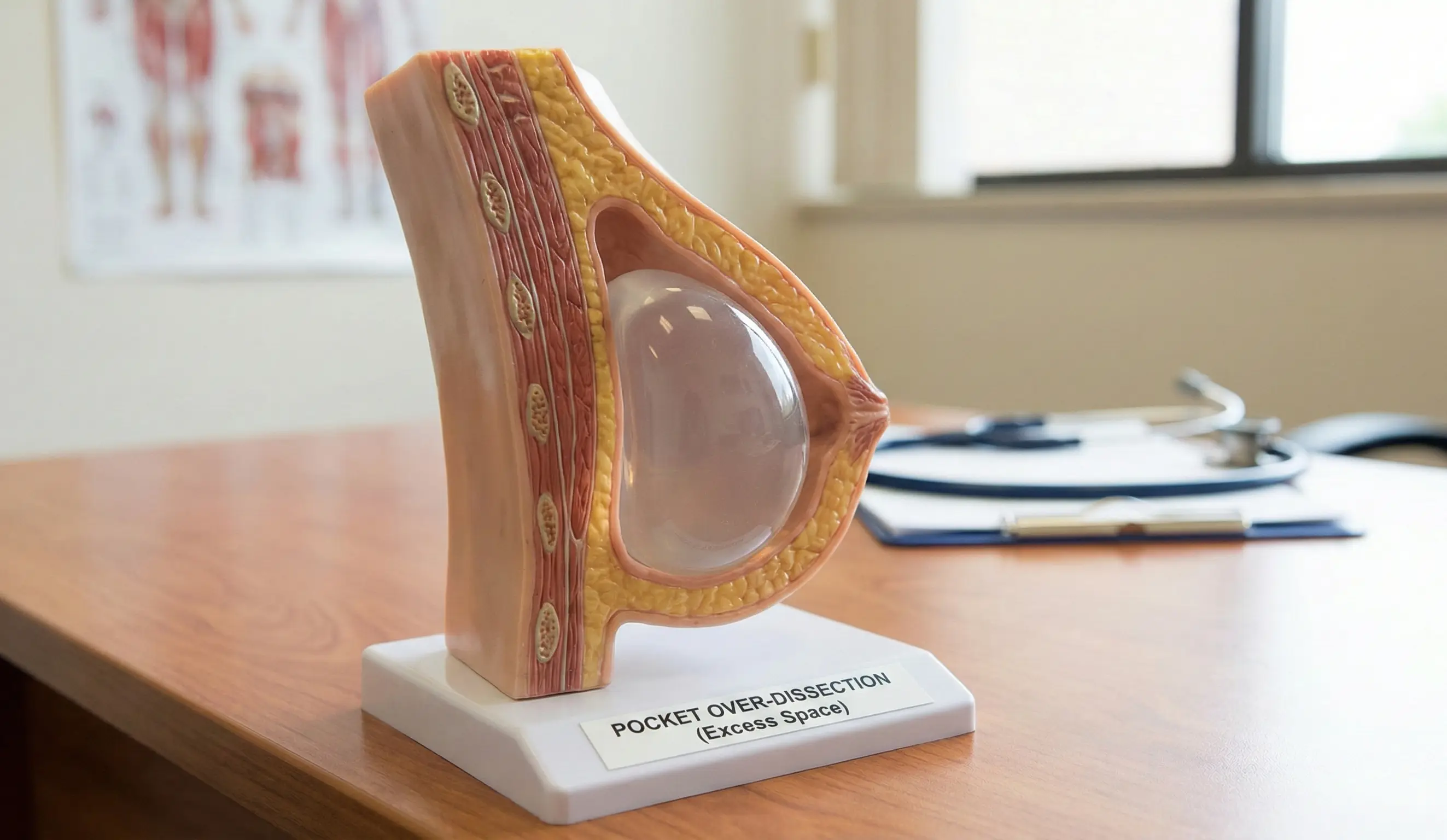 modello anatomico tasca impianto su dissezione