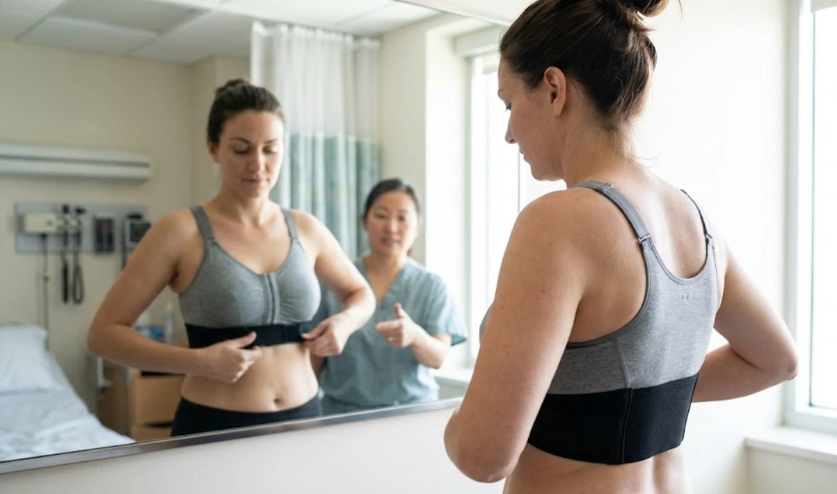 breast implant medial displacement mirror assessment