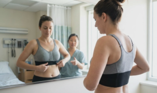 breast implant medial displacement mirror assessment