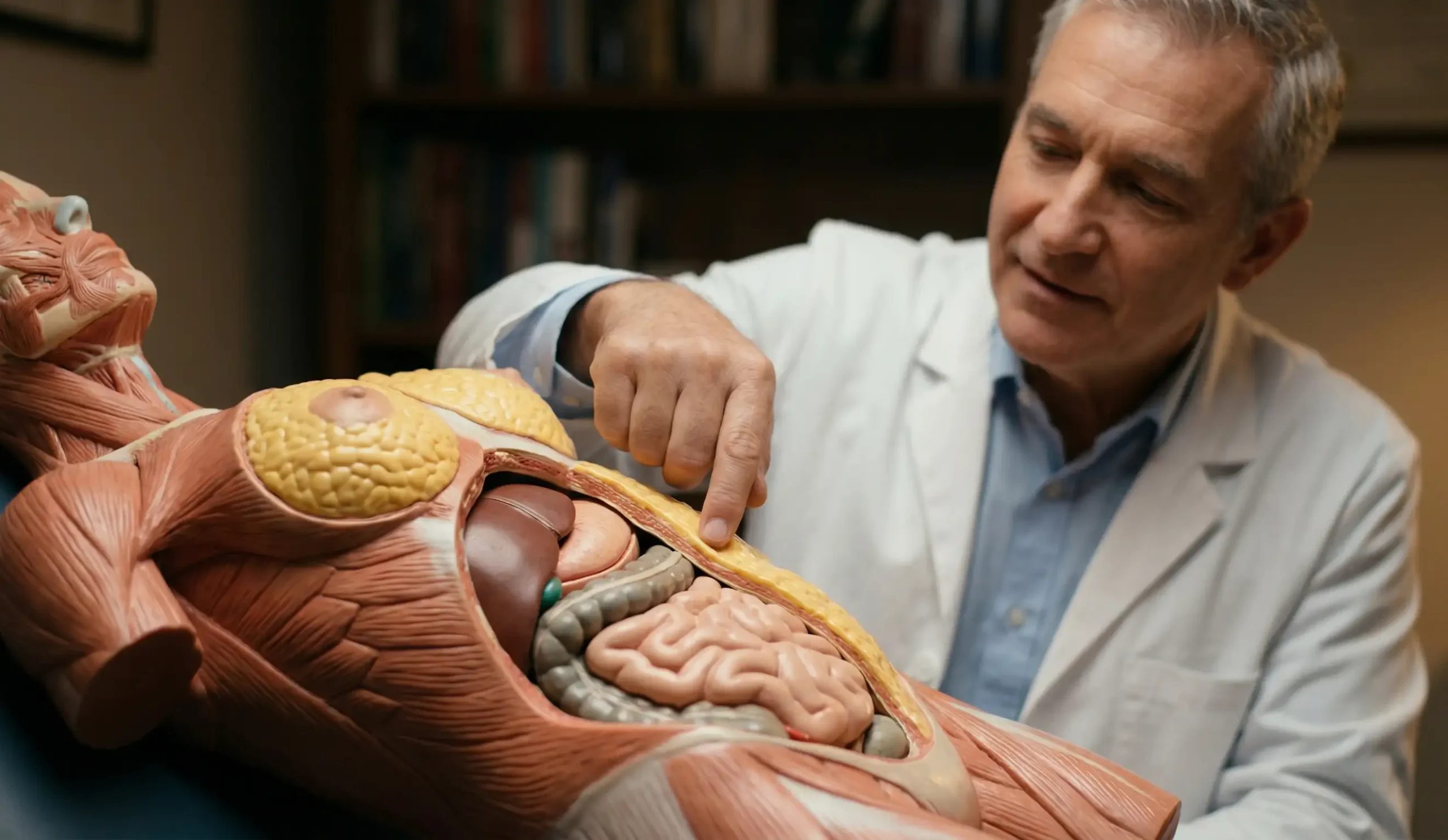 anatomical model liposuction impact demonstration