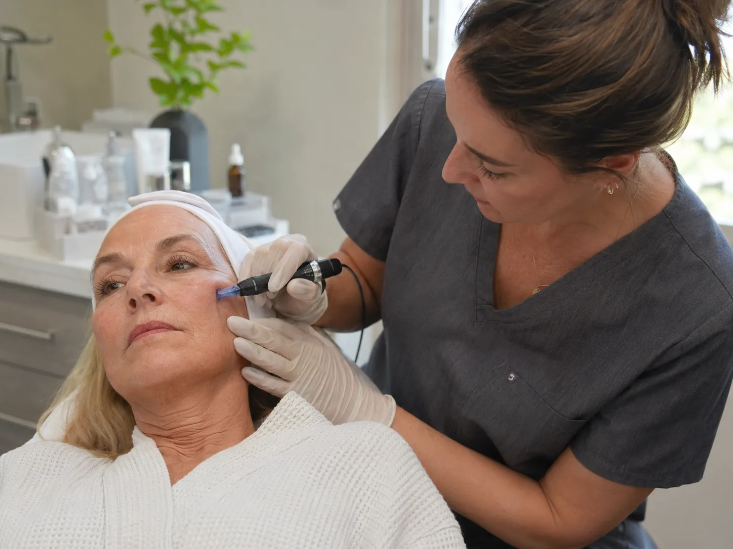 microneedling procedure at 60