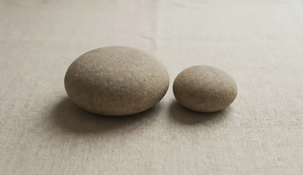 asymmetrical rocks natural light