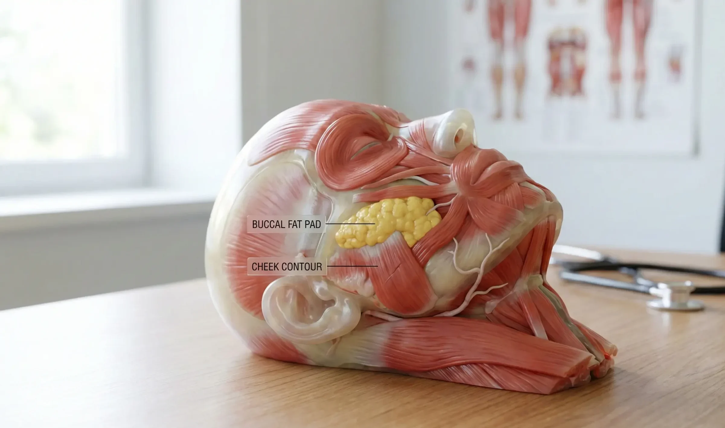 model anatomin al pungii de grăsime bucală
