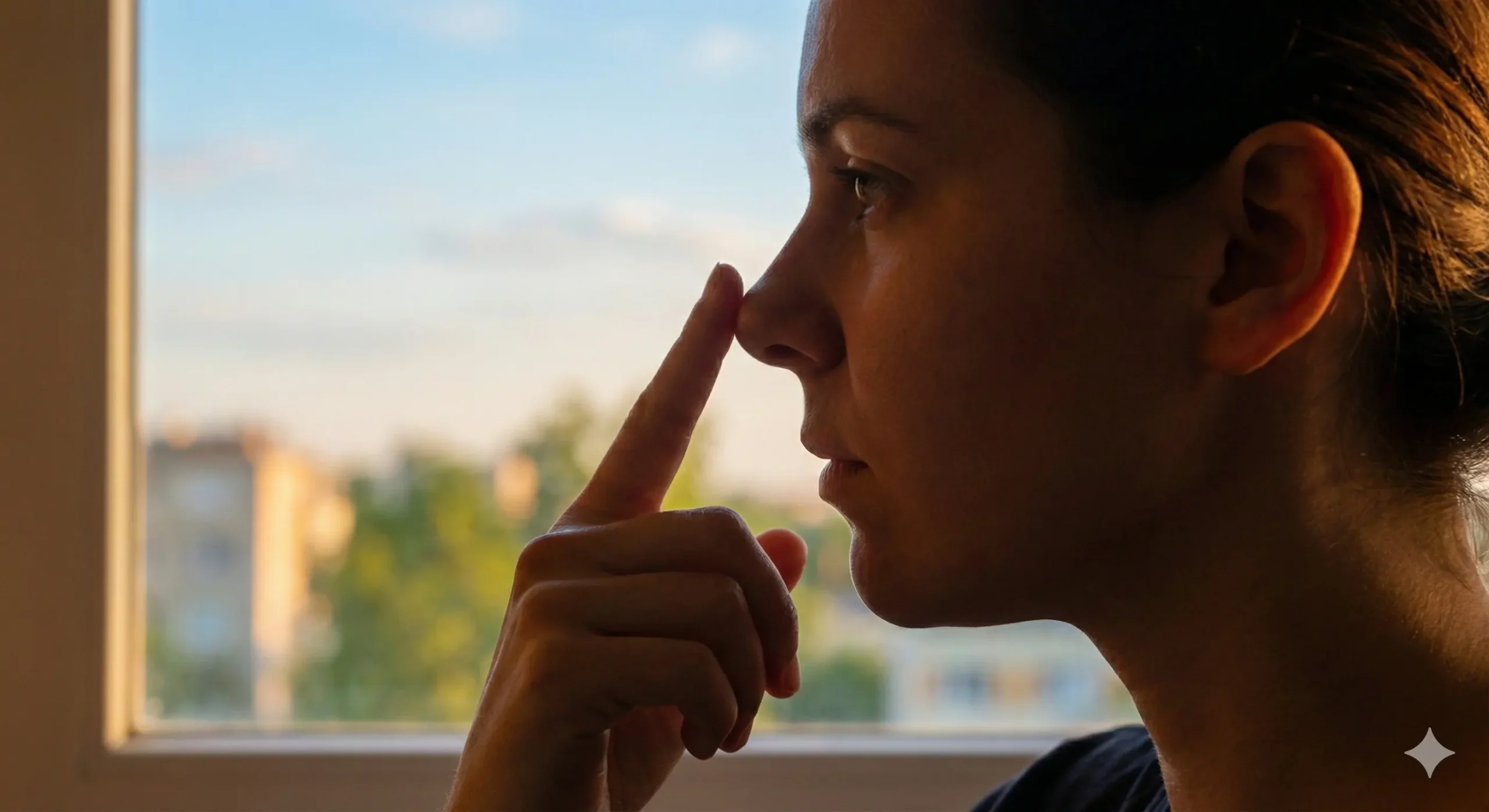 silhouette profile scooped nose color