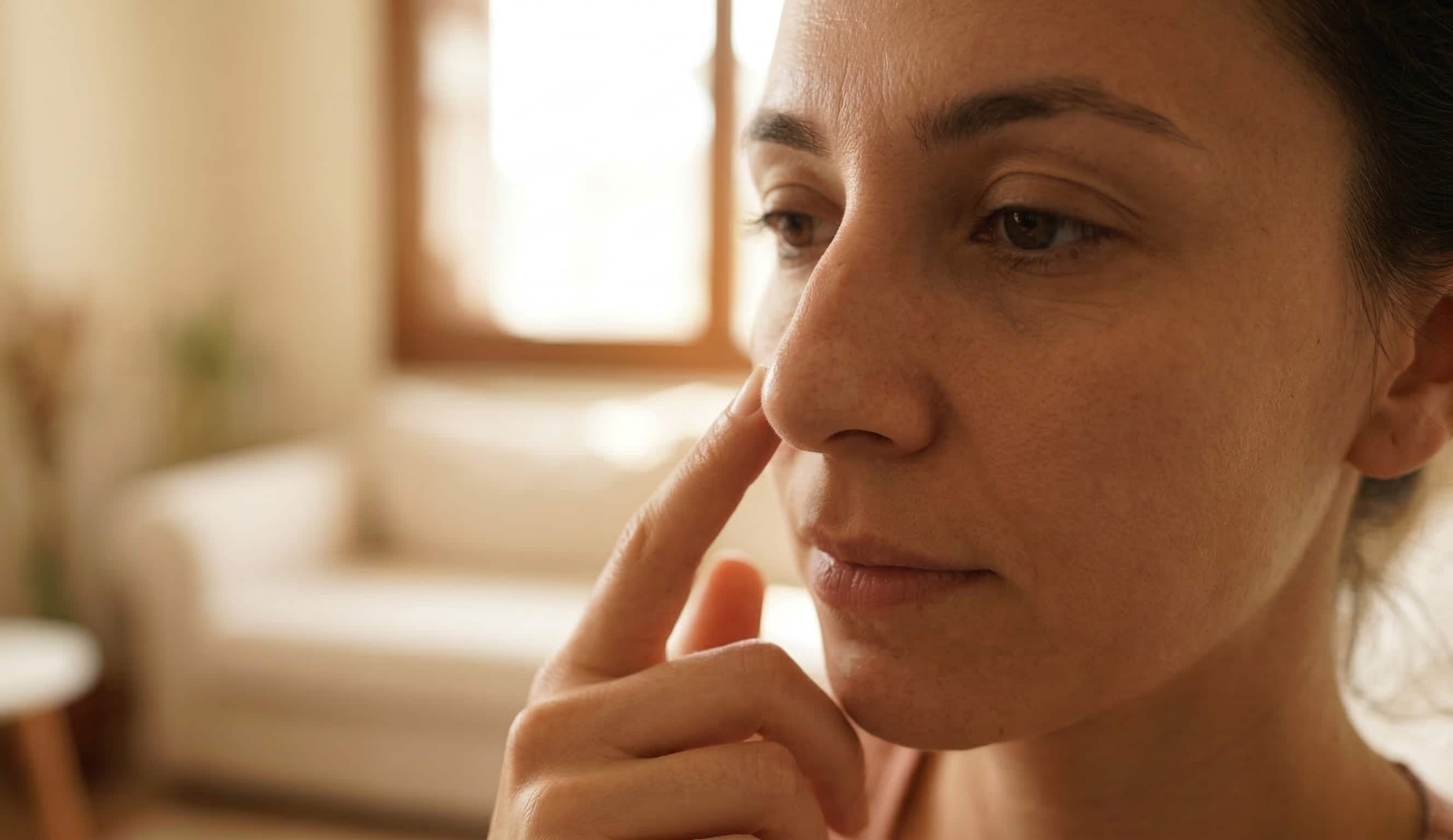 natural septum deviated person