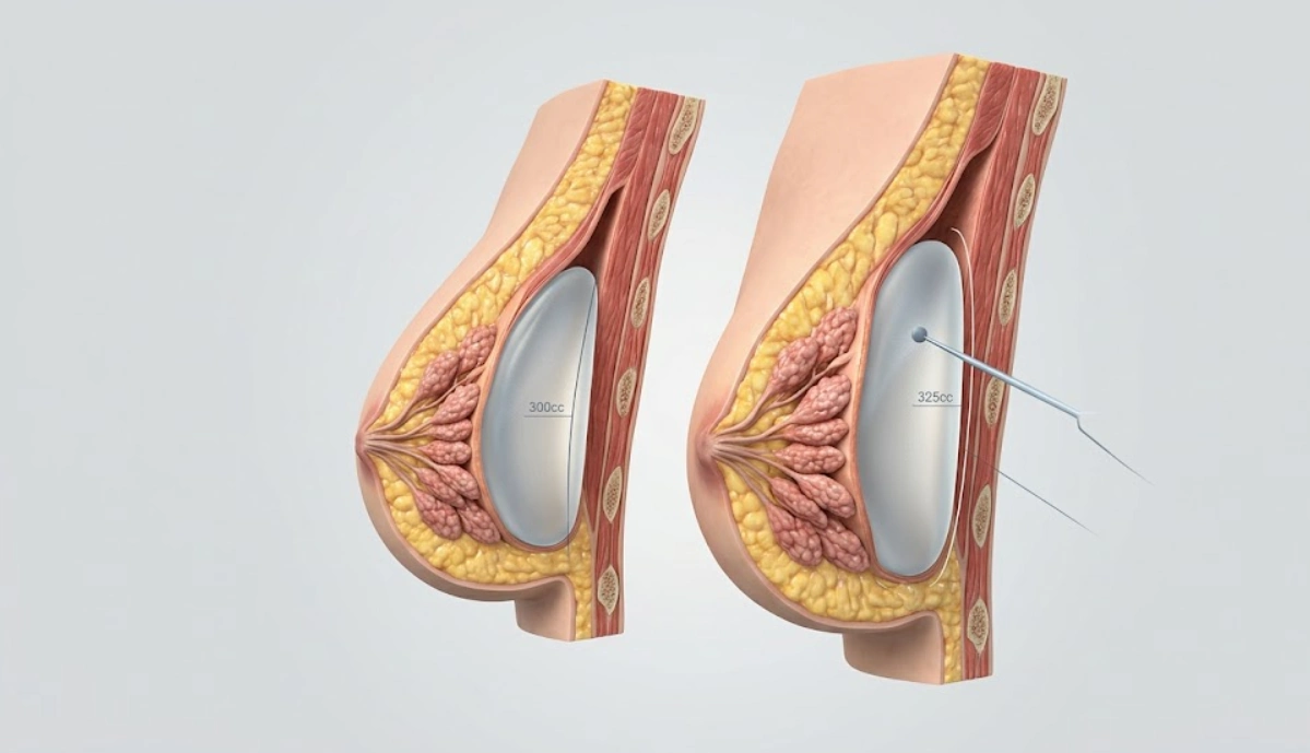 anatomical view breast implant size asymmetry