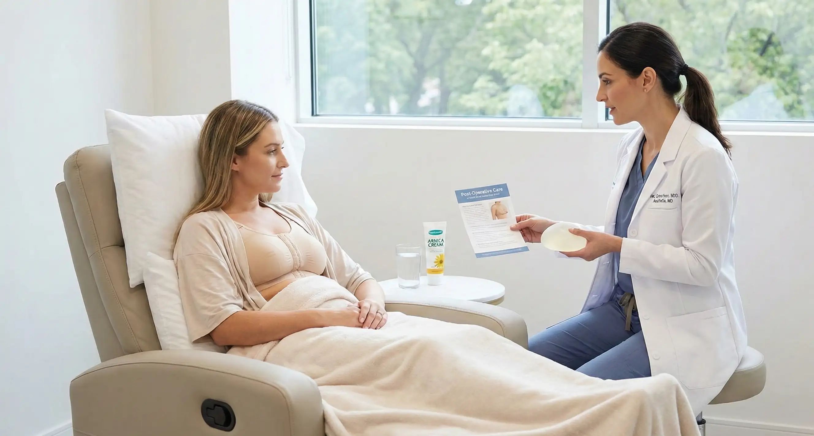 breast implant recovery pain