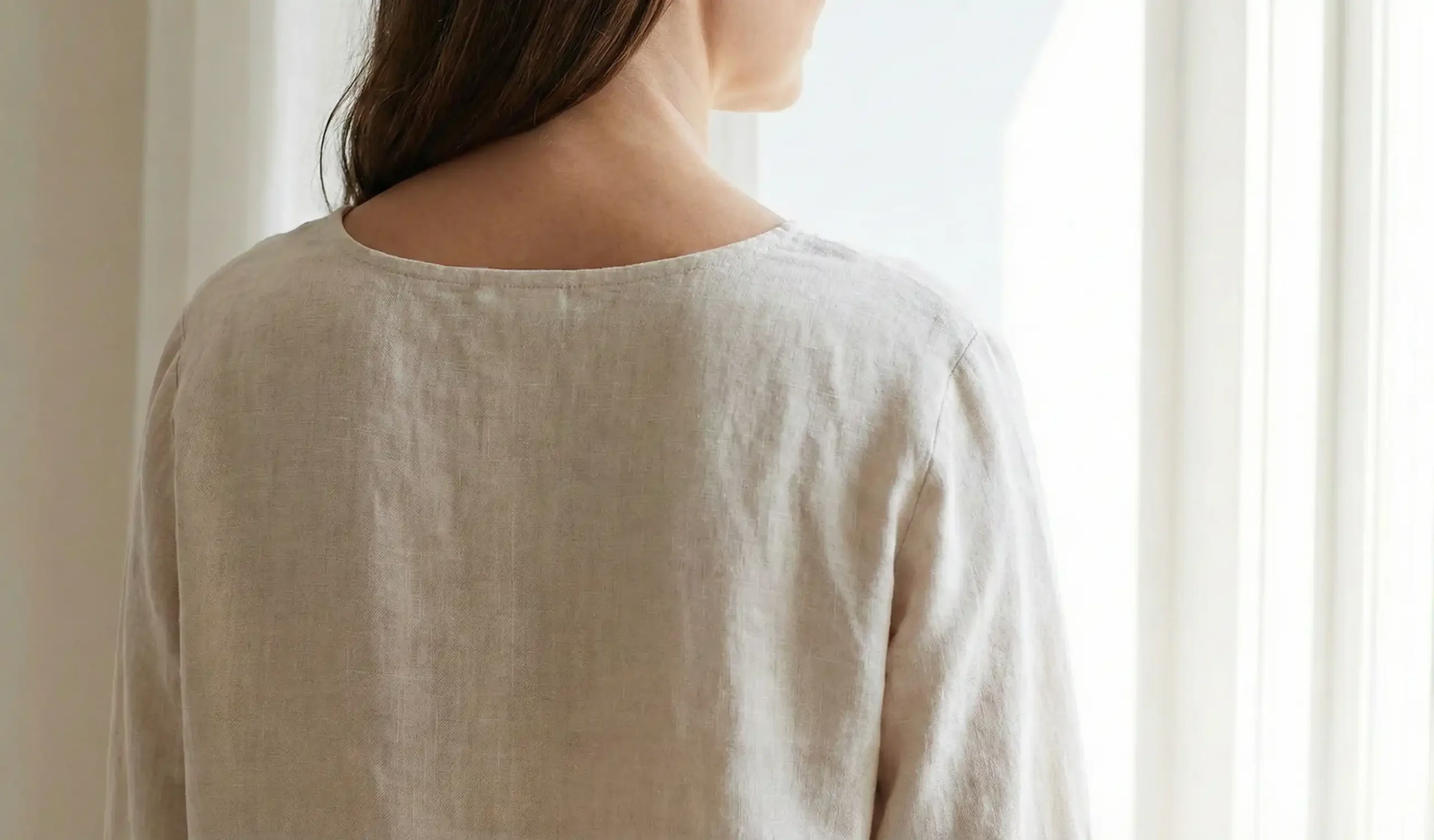 woman relaxed posture natural light