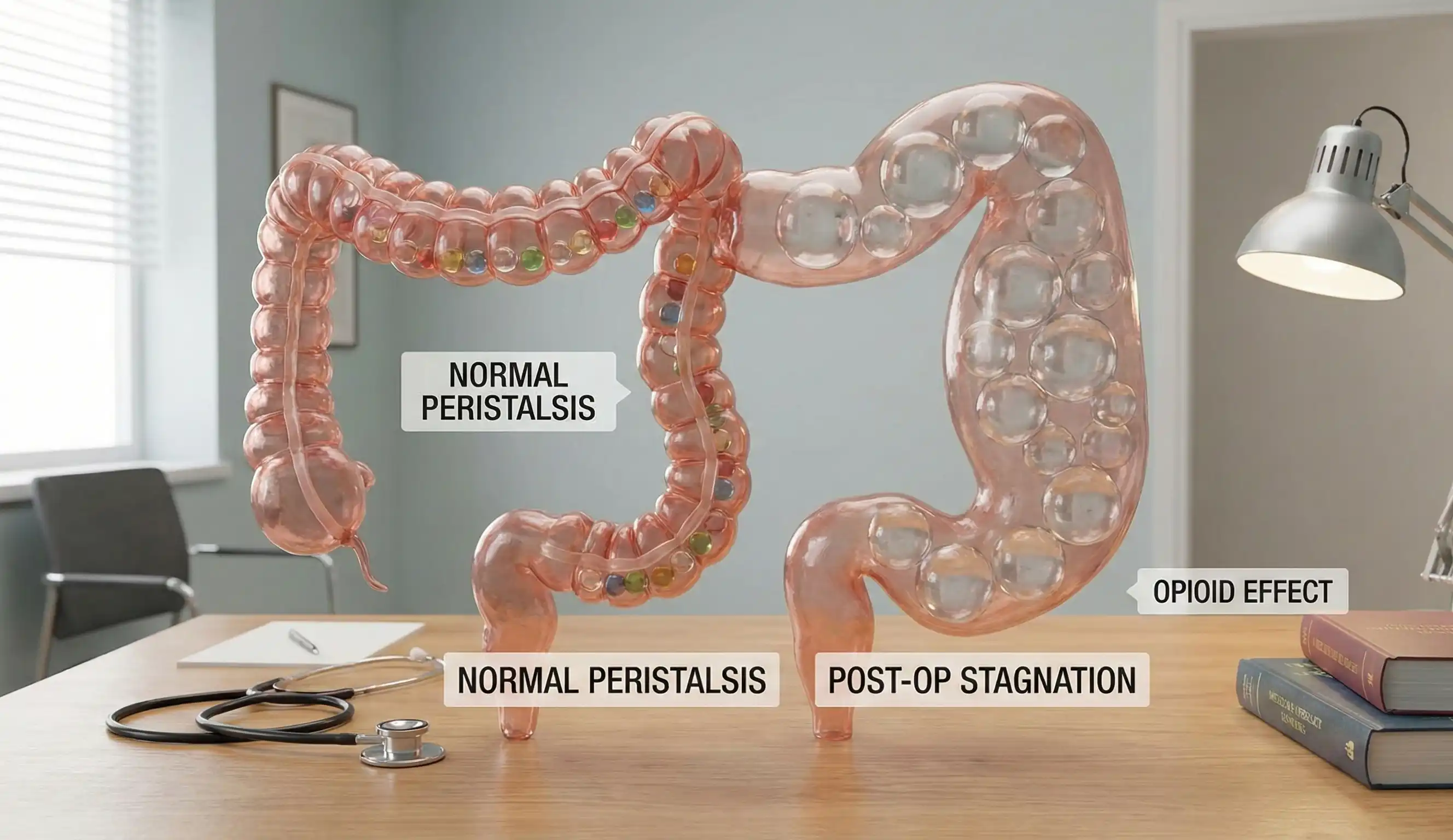 anatomical intestine model peristalsis vs stagnation
