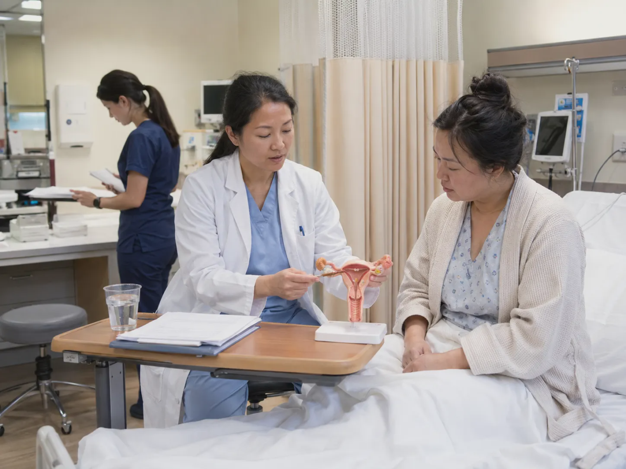 hysterectomy pre op consultation hospital room