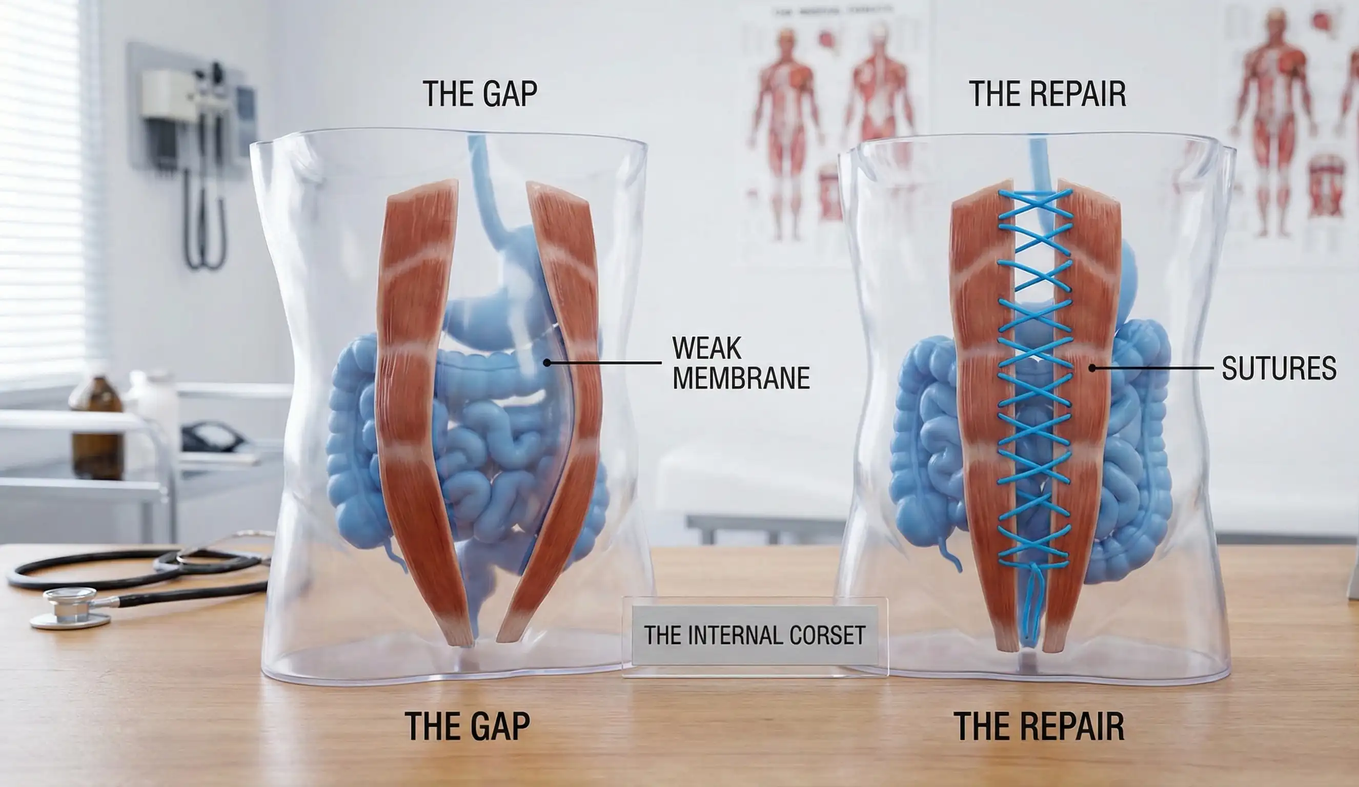 anatomical torso model internal corset repair