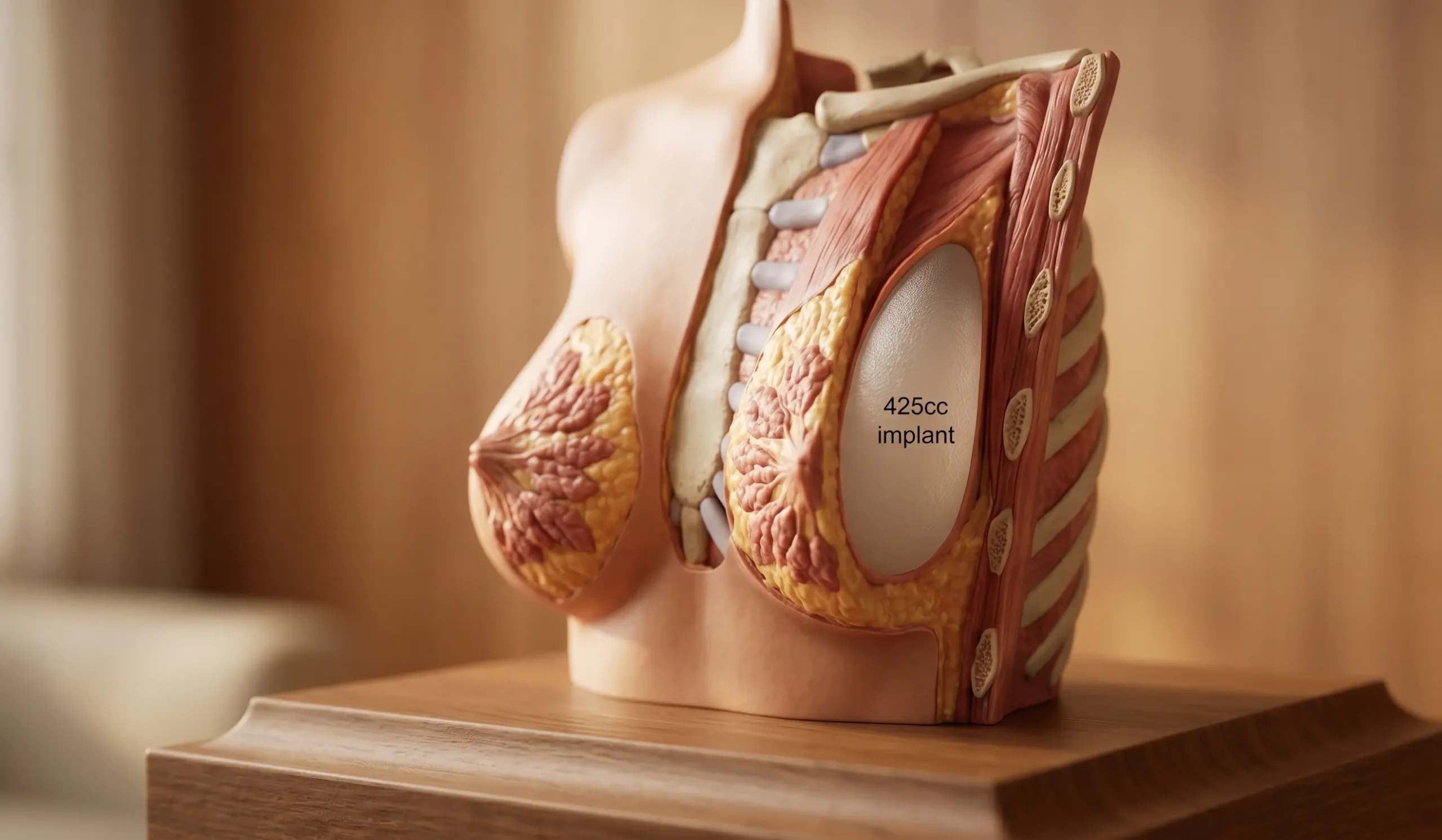 anatomical breast and frame