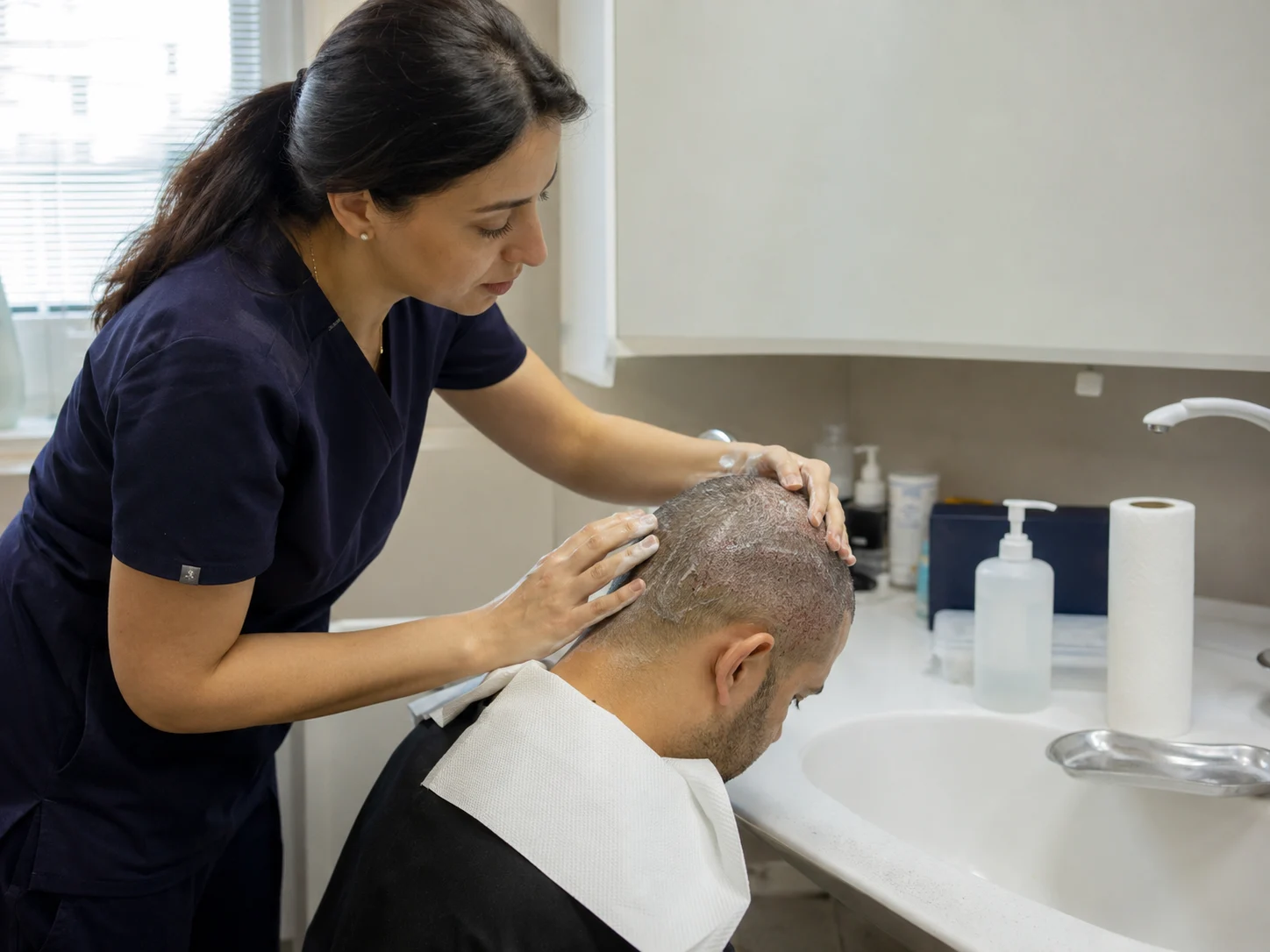 hair transplant first wash clinic care