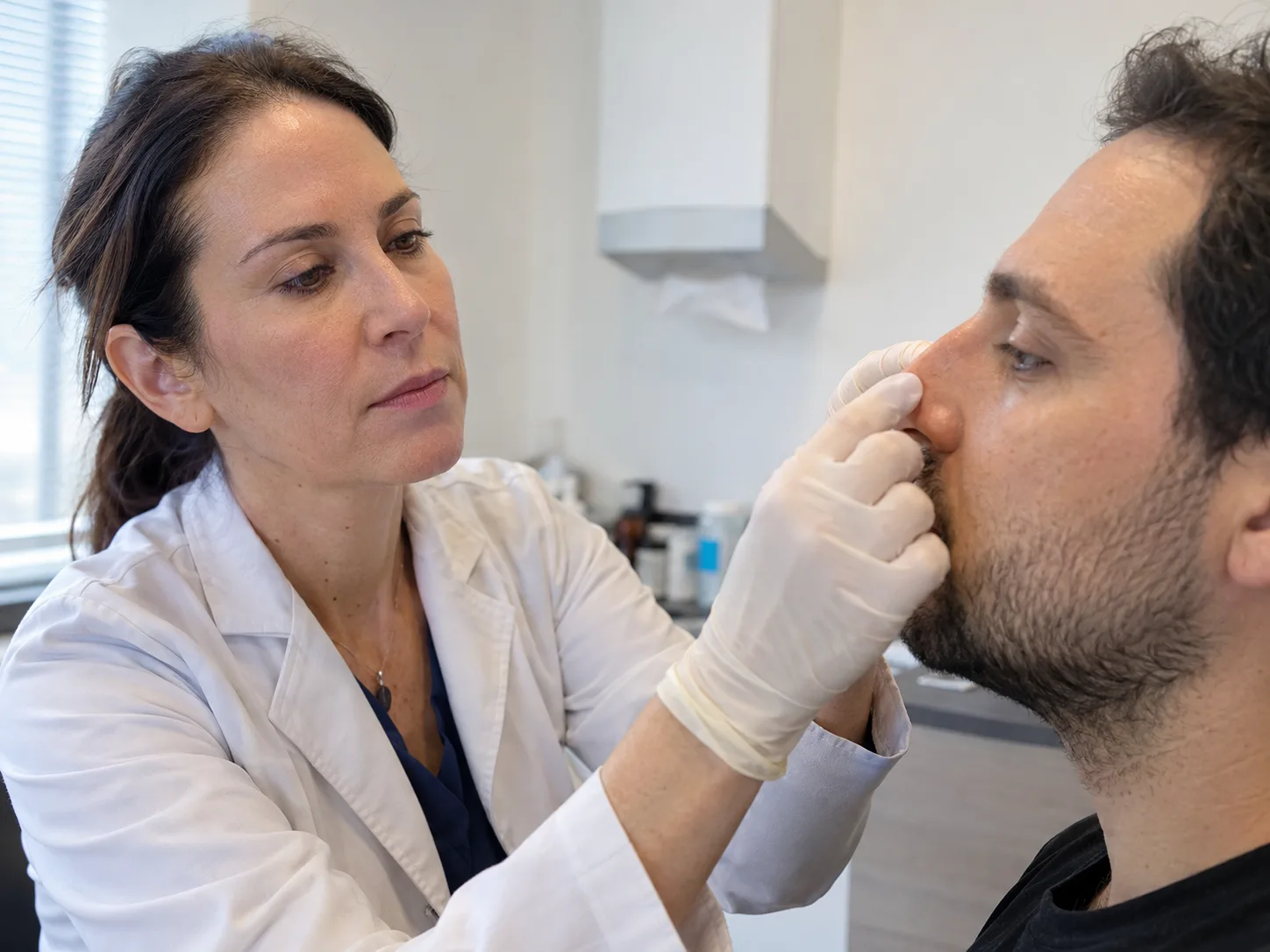 rhinoplasty consultation focusing on the nose