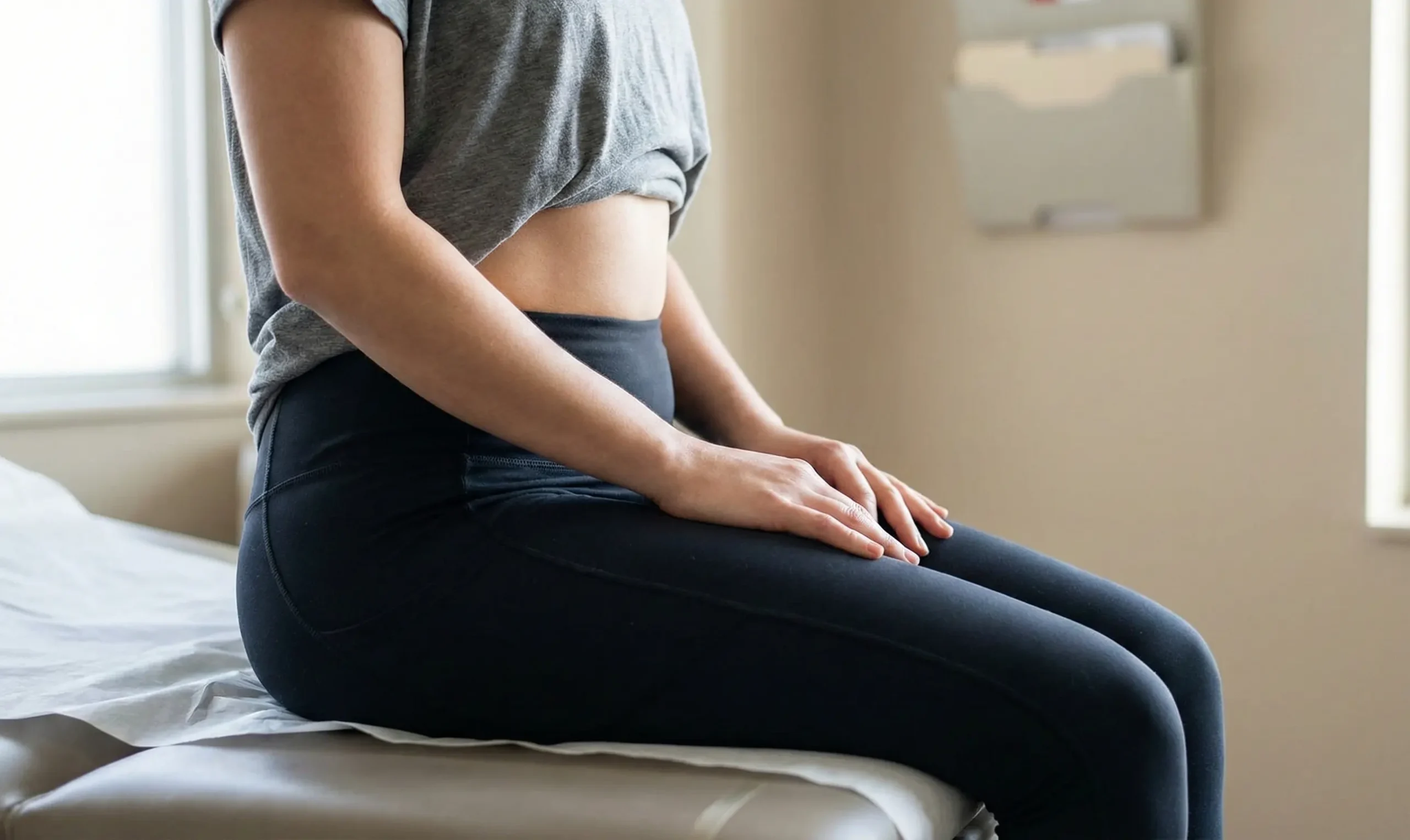 lower abdominal fat mons pubis side profile