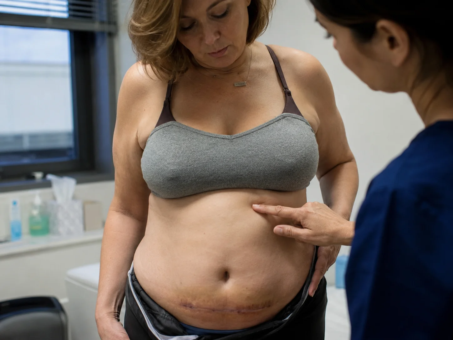 upper belly burge after tummy tuck